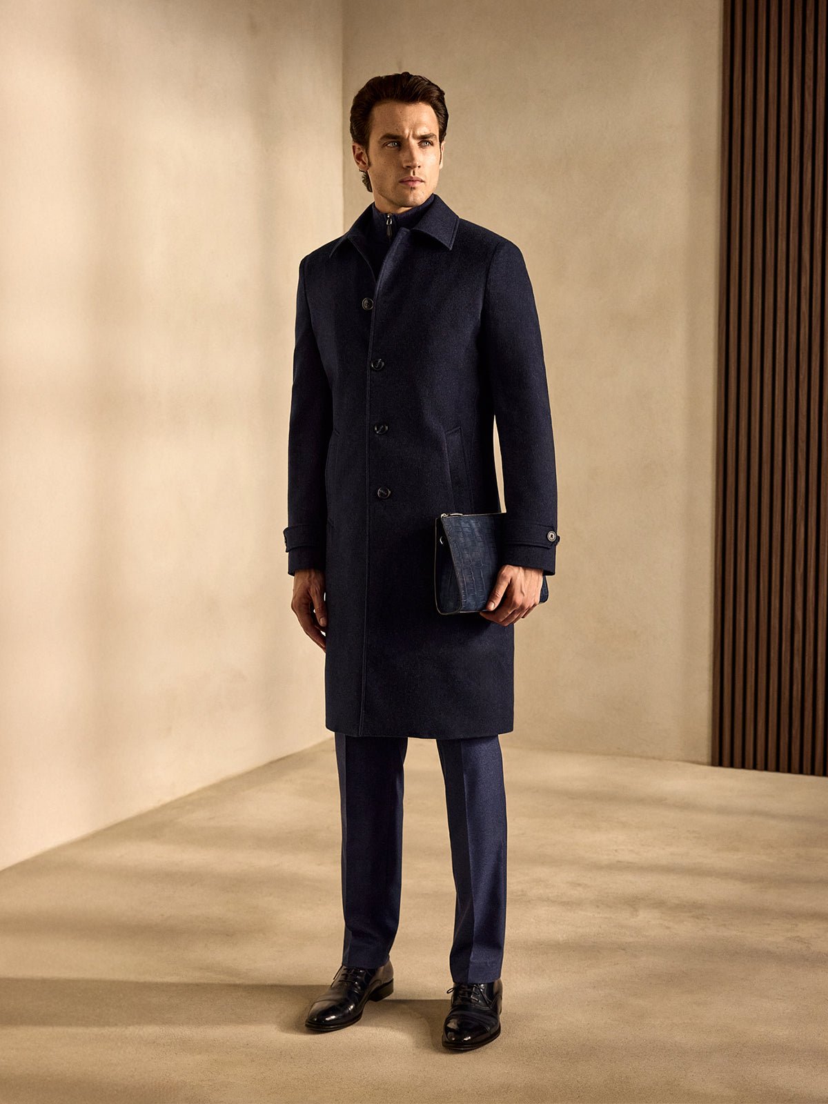 Palton navy Made to Measure, tesatura casmir Loro Piana - Viggo