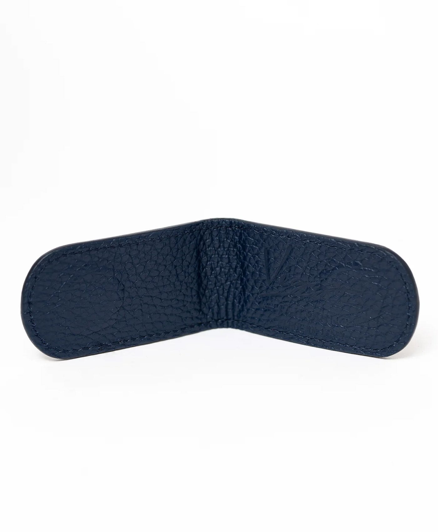 Clips bani bleumarin piele vitel