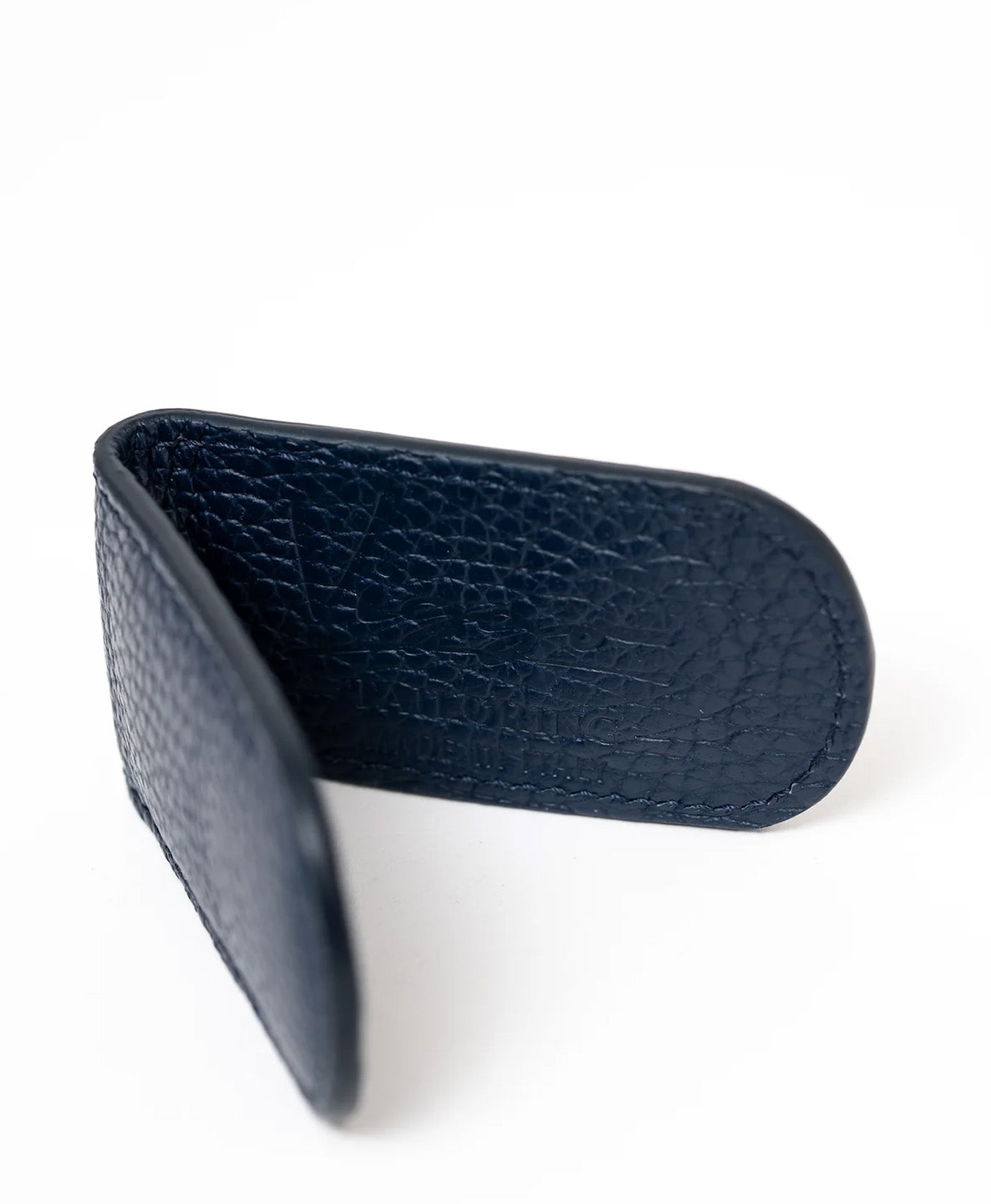 Clips bani bleumarin piele vitel