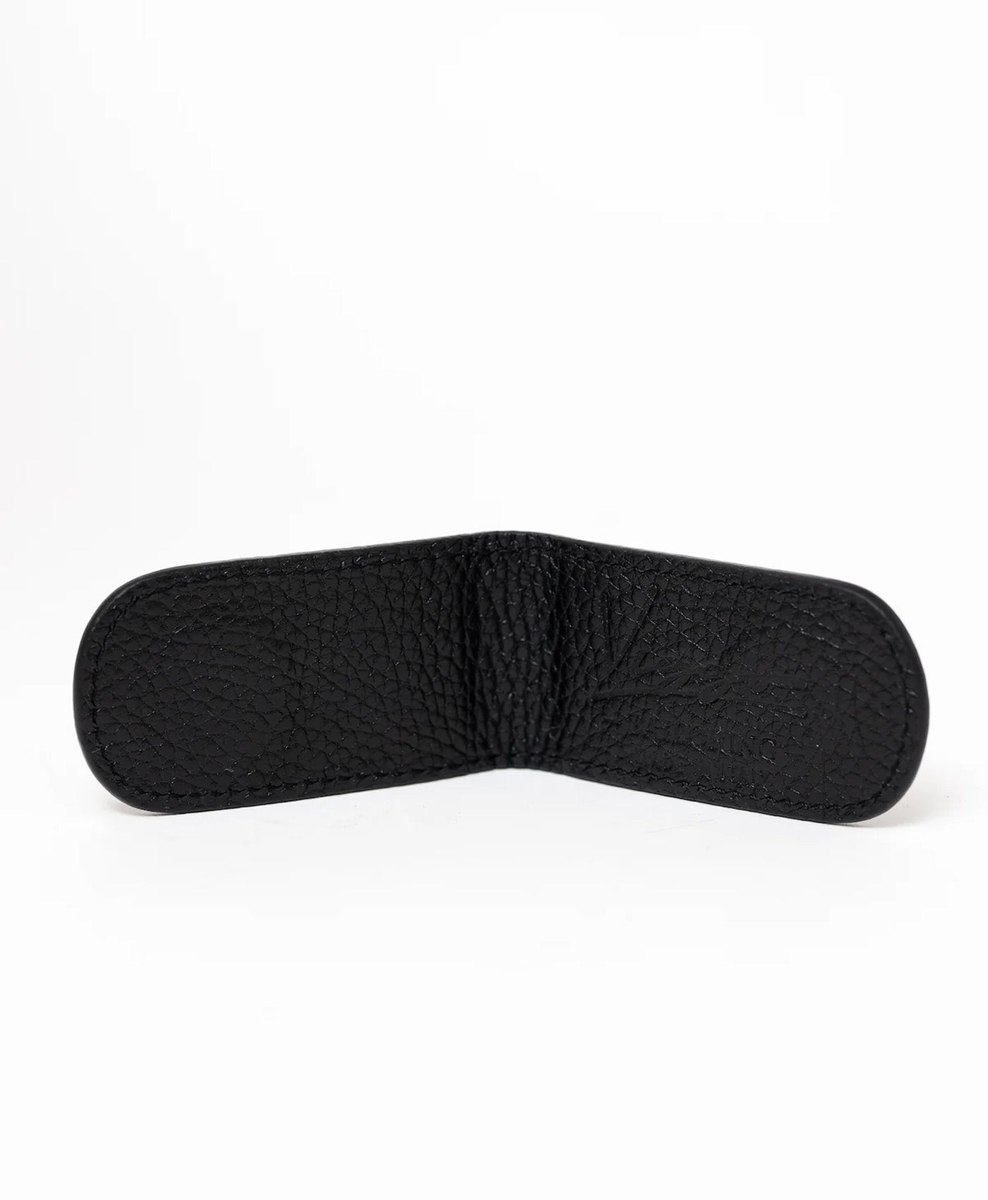 Clips bani negru piele vitel