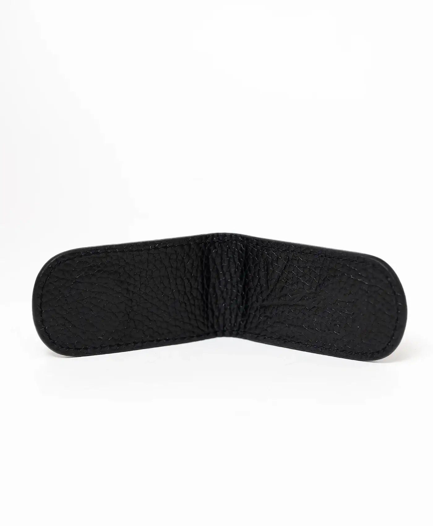 Clips bani negru piele vitel