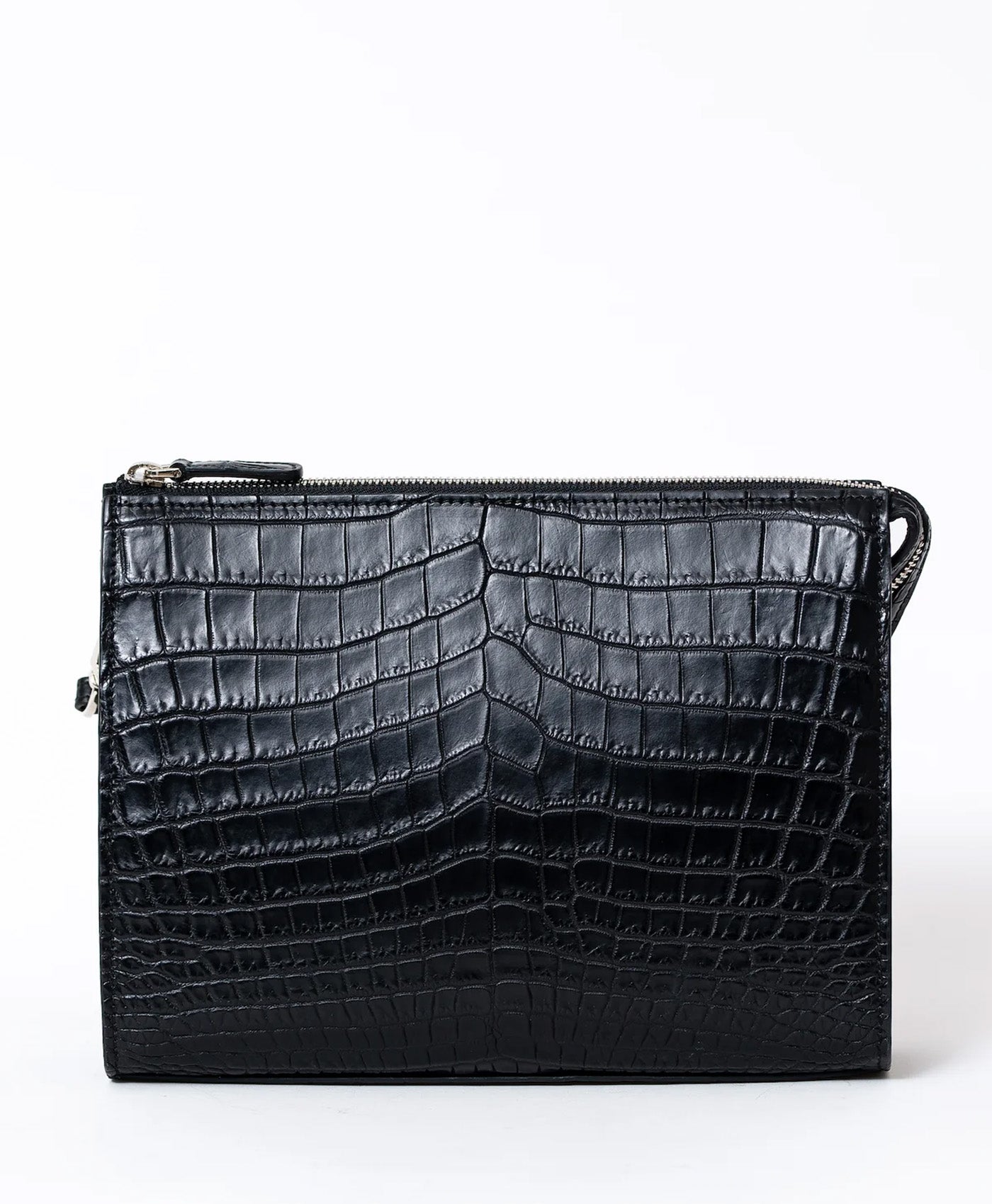 Geanta plic neagra piele crocodil