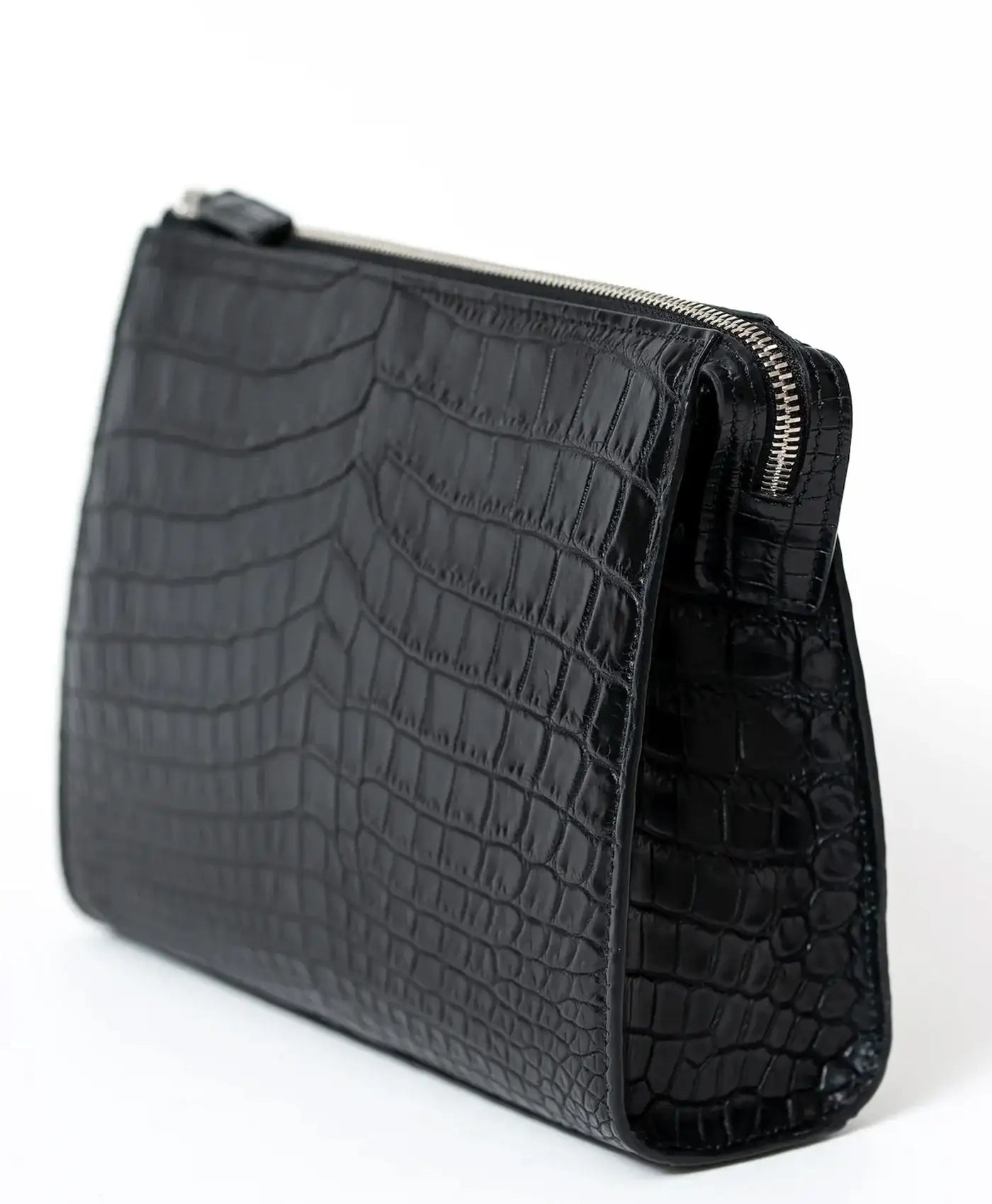 Geanta plic neagra piele crocodil