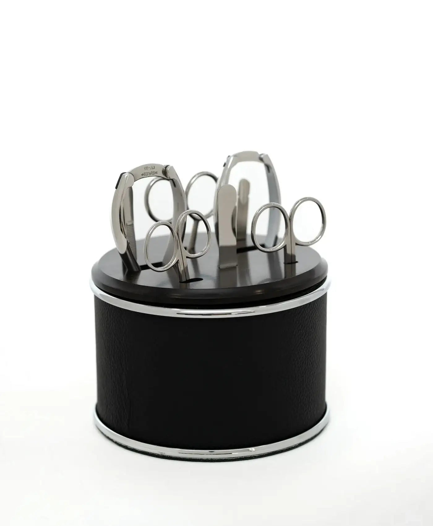 Set manichiura cu suport din piele neagra