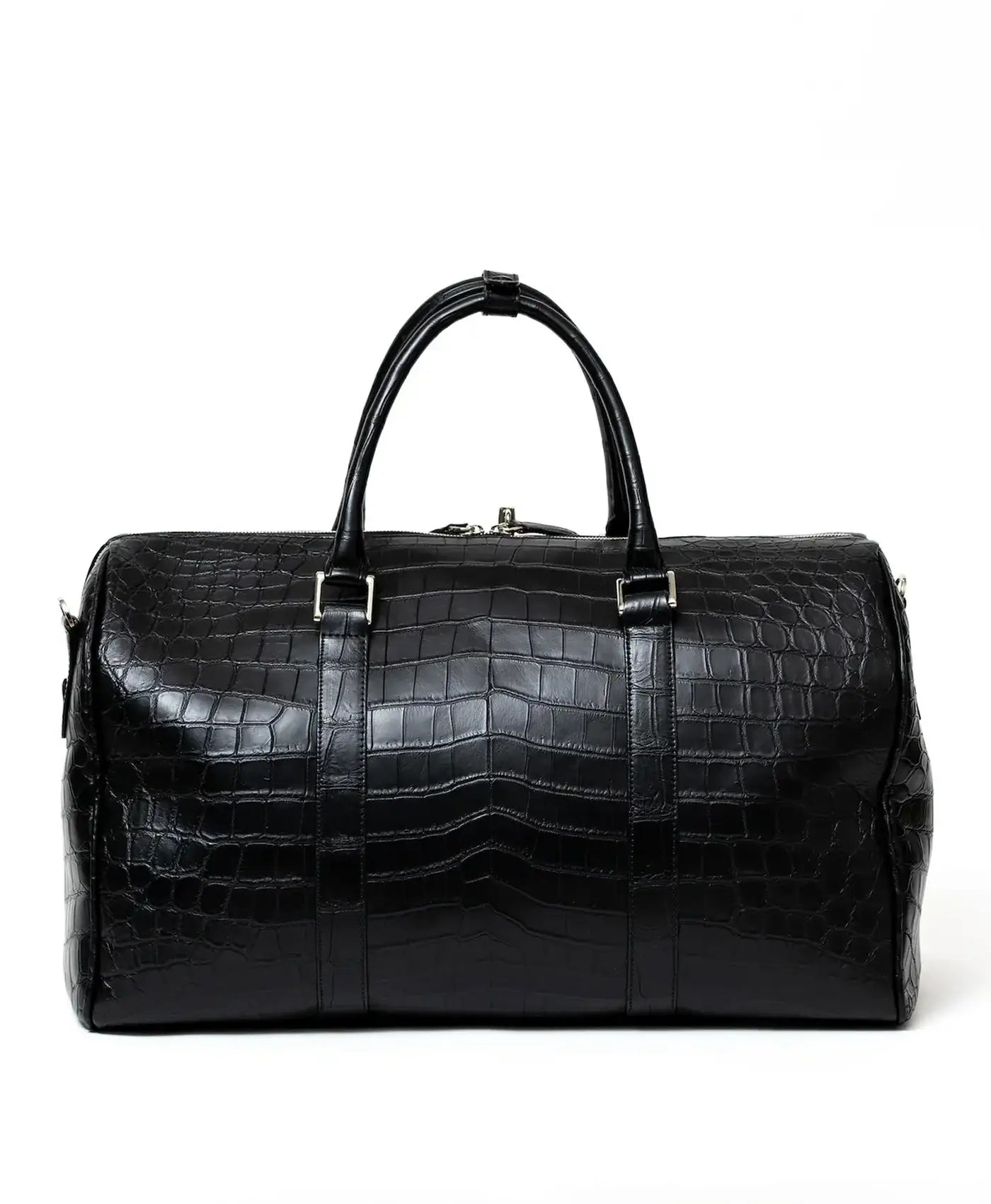 Geanta neagra de voiaj piele crocodil