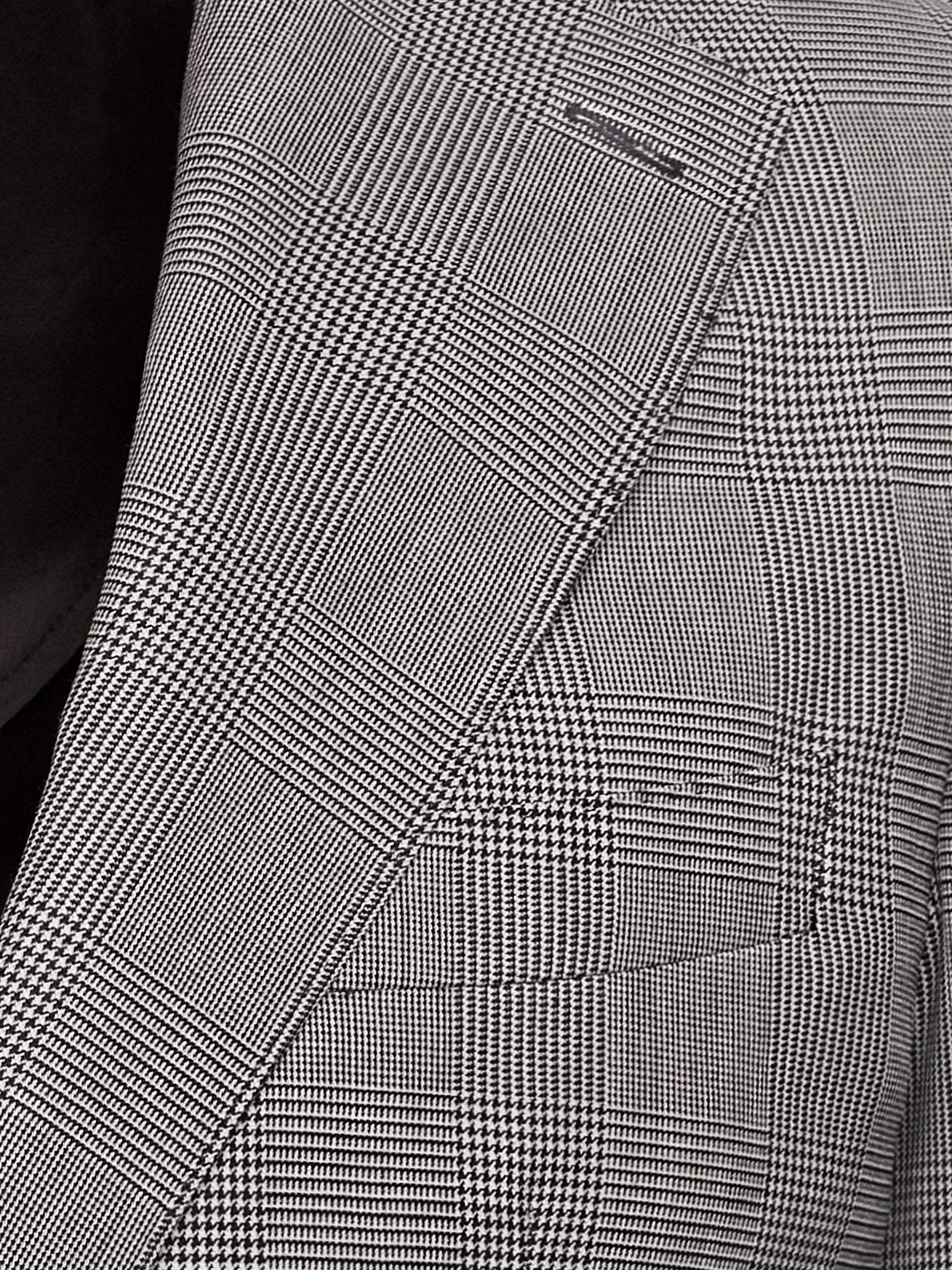 HOUNDSTOOTH VIRGIN WOOL FABRIC SUIT