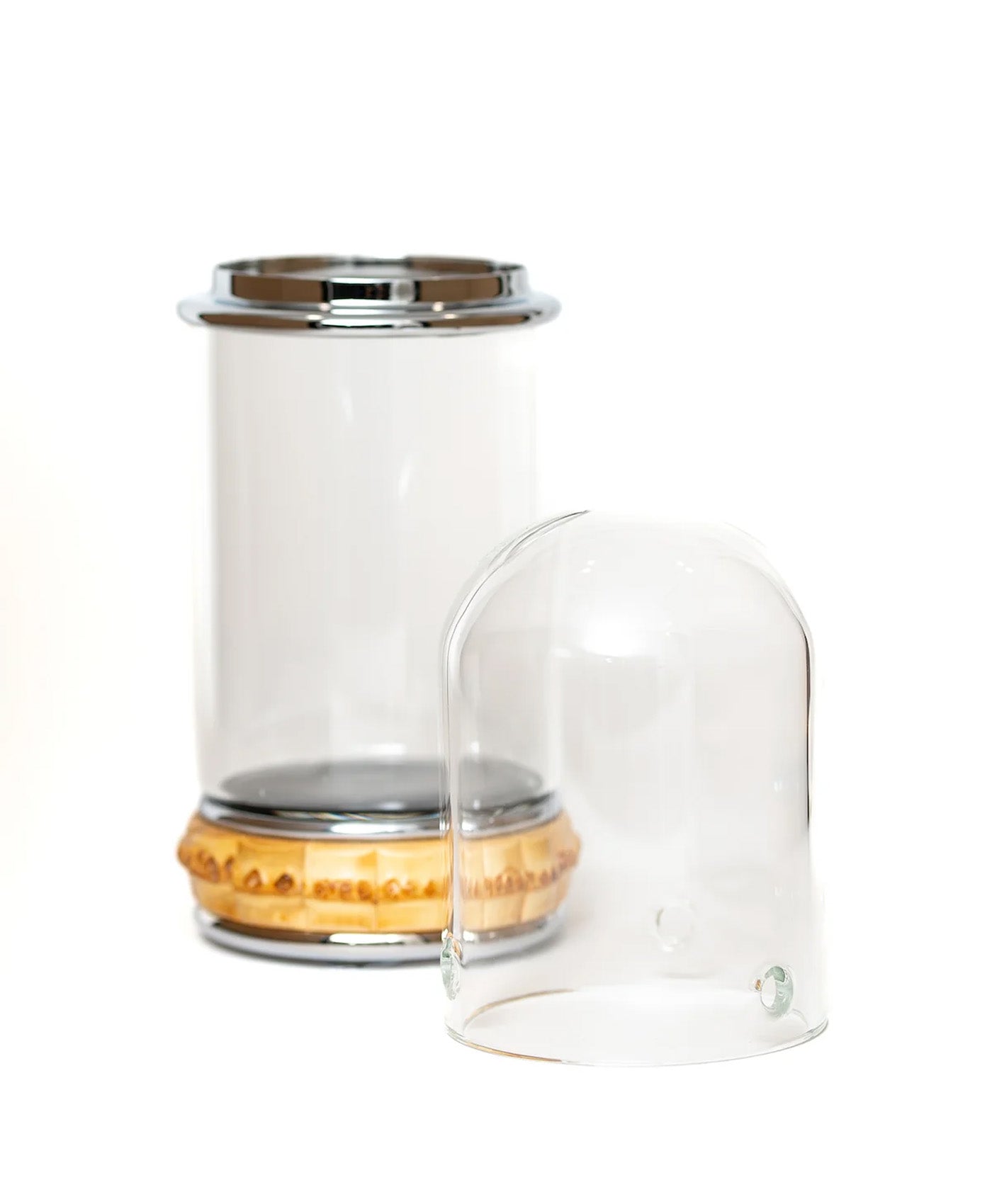 Suport periuta de dinti sticla&bambus