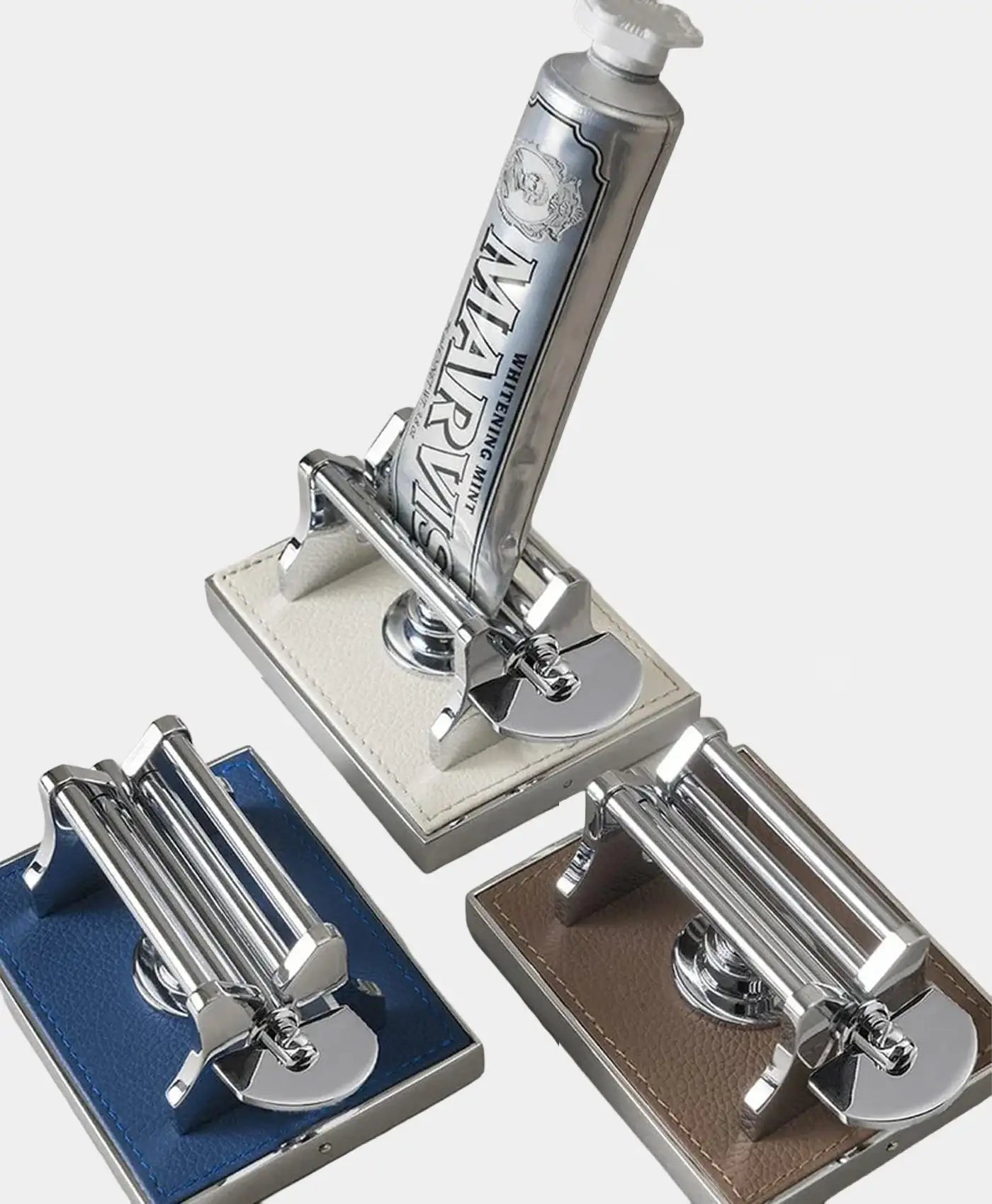 Squeezer piele albastra pentru pasta de dinti