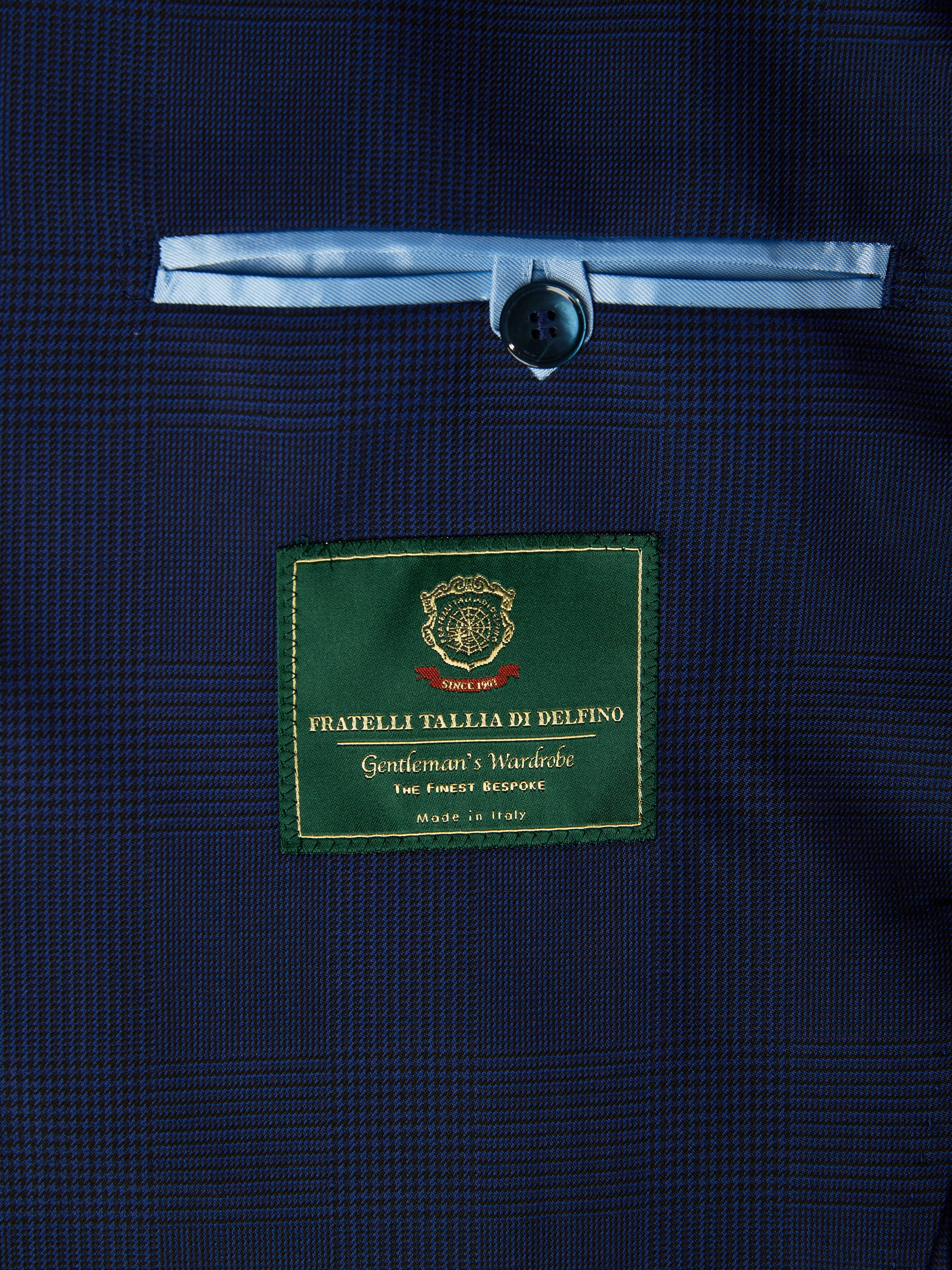 COSTUM tesatura FRATELLI TALLIA DI DELFINO navy in carouri