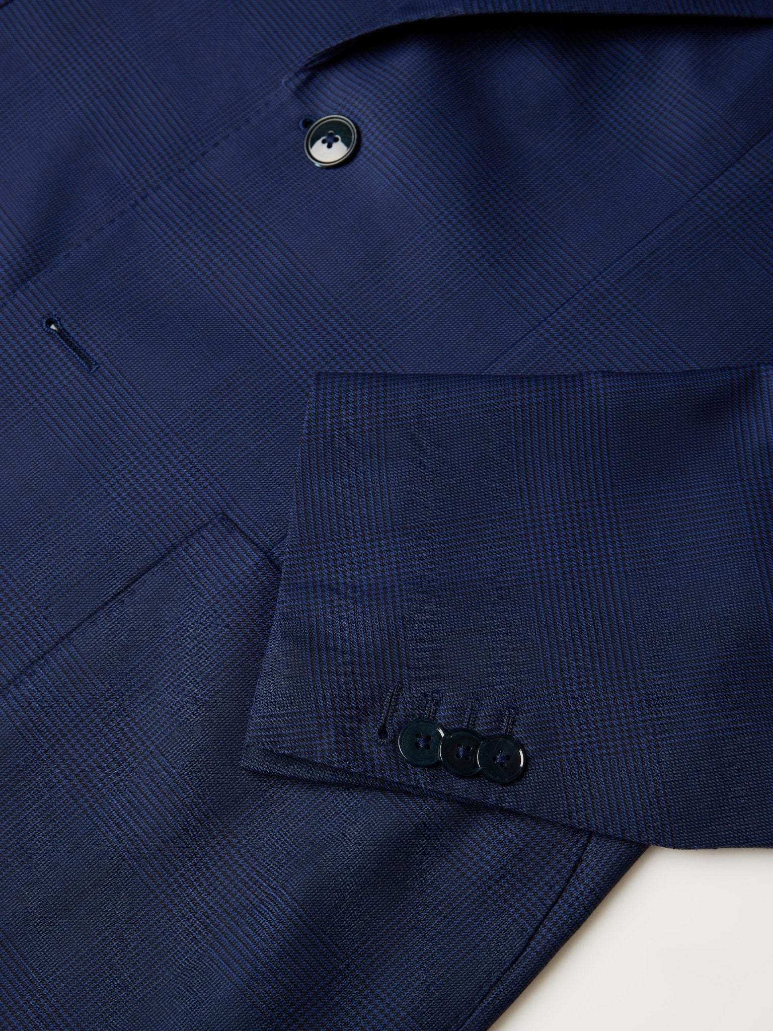 SUIT fabric FRATELLI TALLIA DI DELFINO navy checkered