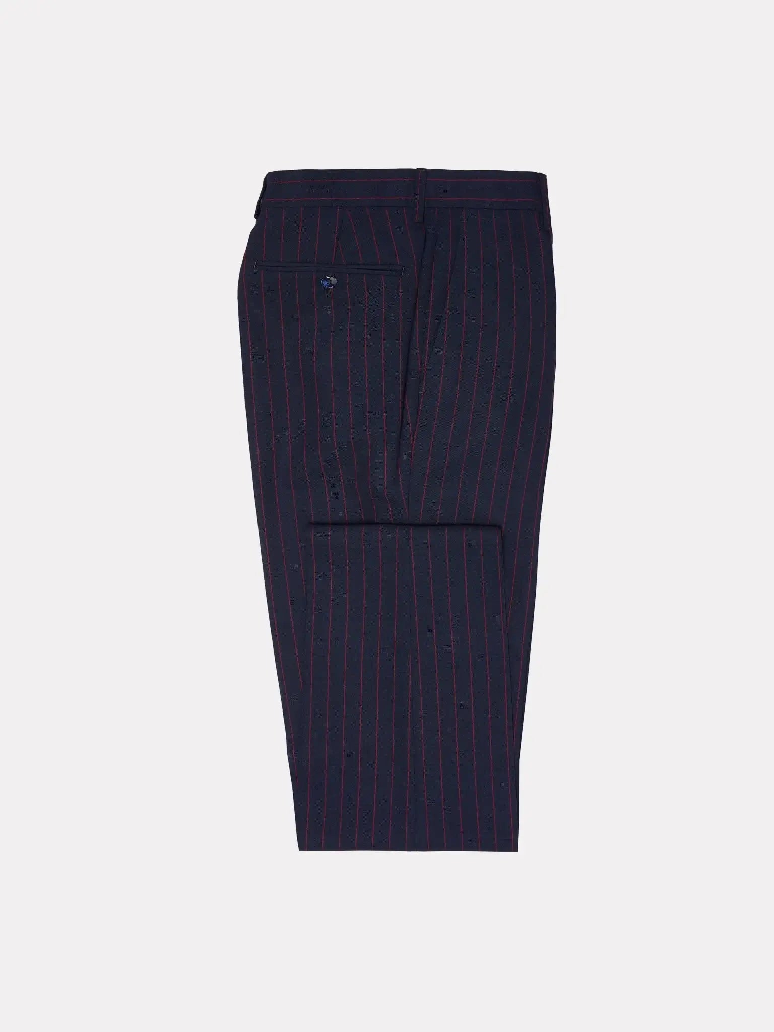 SUIT FABRIC FRATELLI TALLIA DI DELFINO NAVY WITH STRIPES