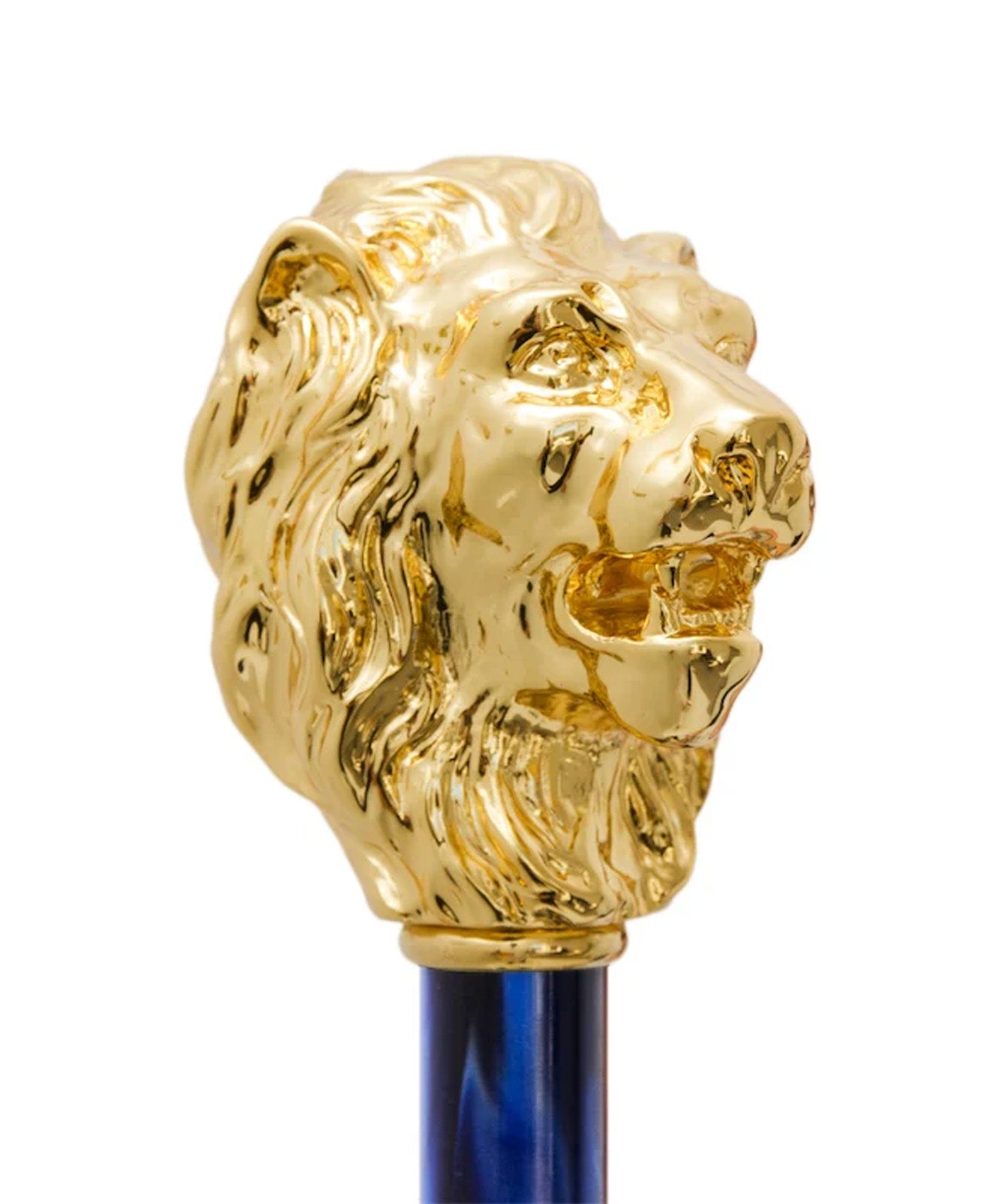 Umbrela albastra cu maner leu, cu husa si inel