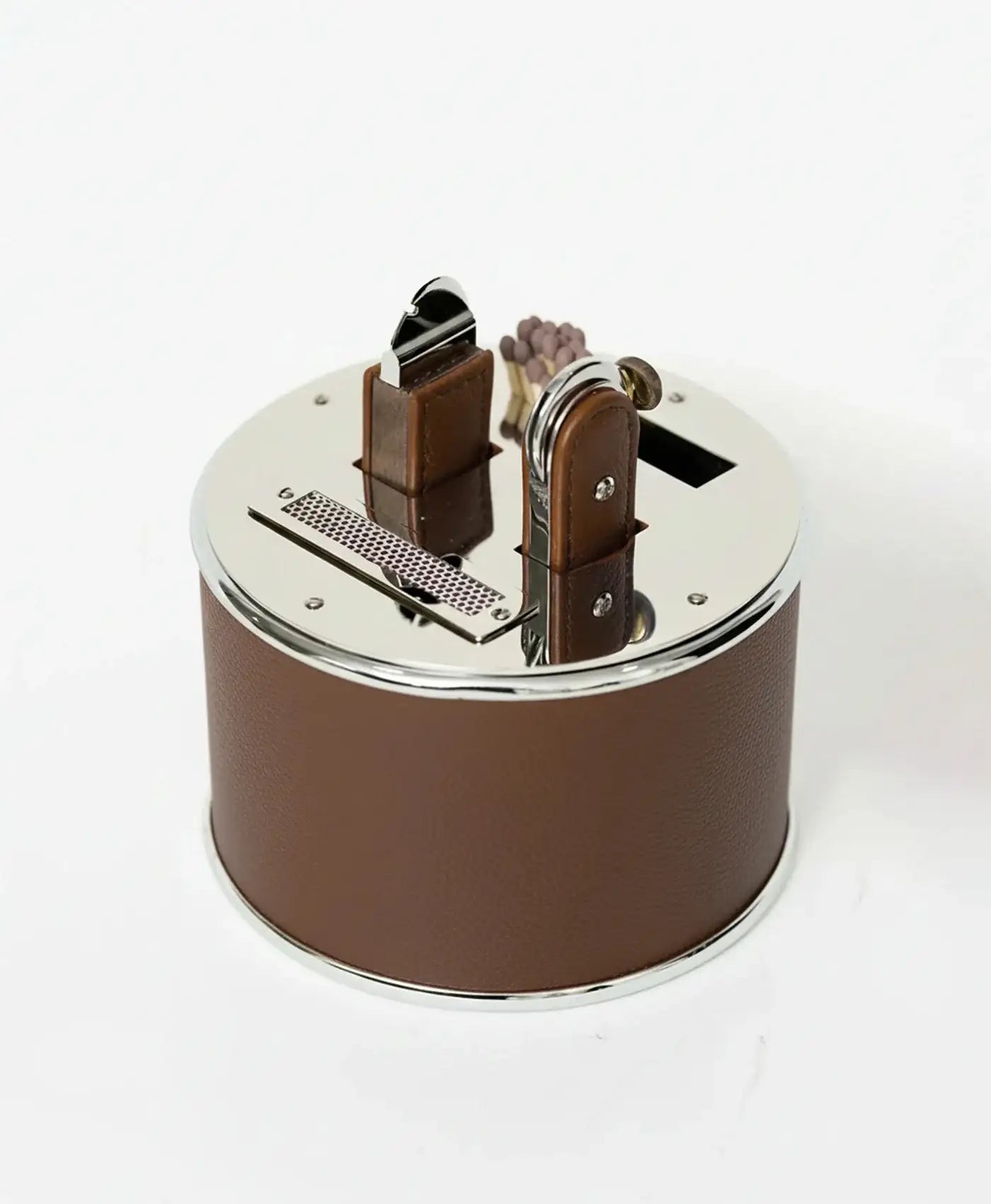 Set suport piele maro pentru trabucuri