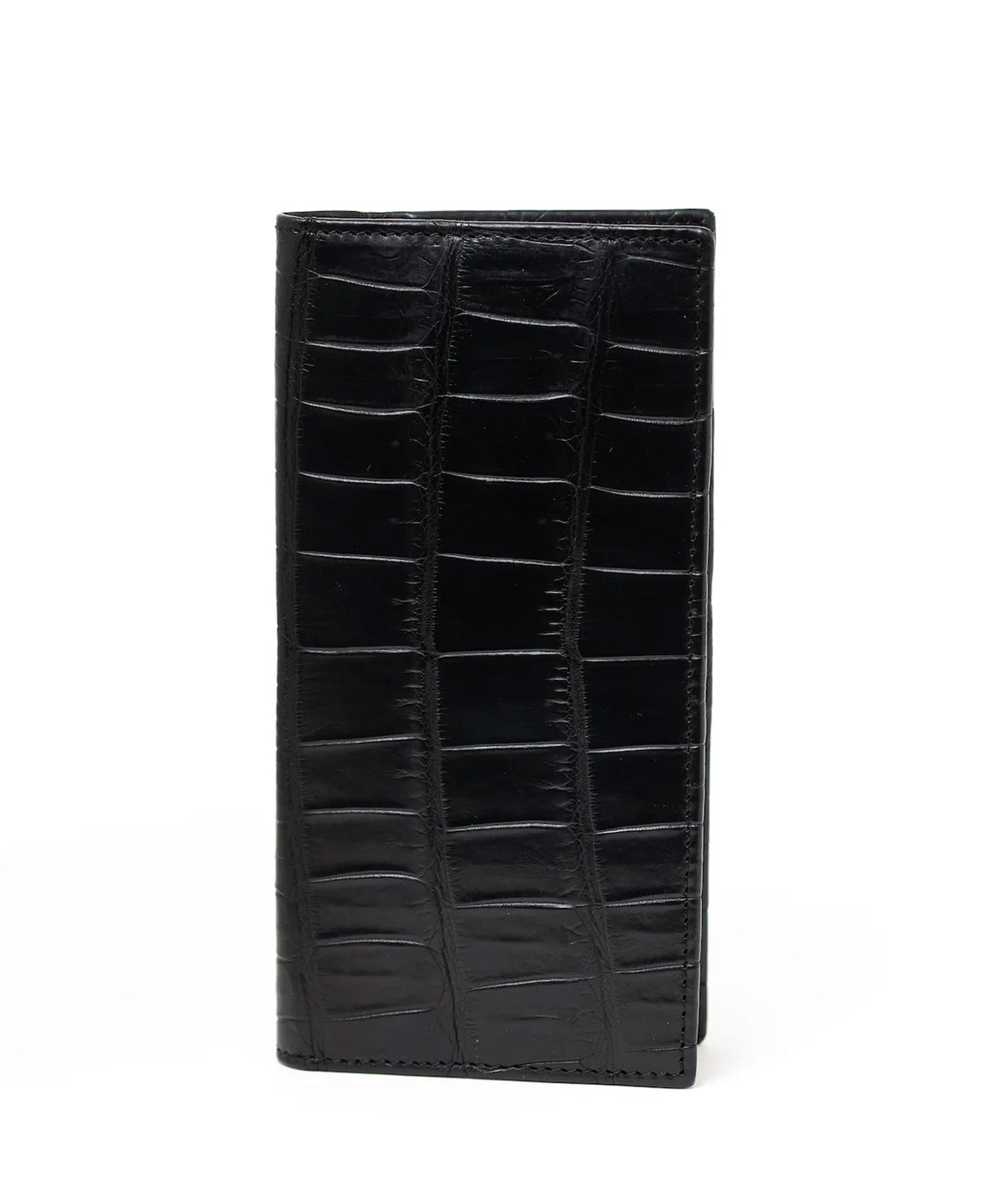 Portofel negru mare piele crocodil
