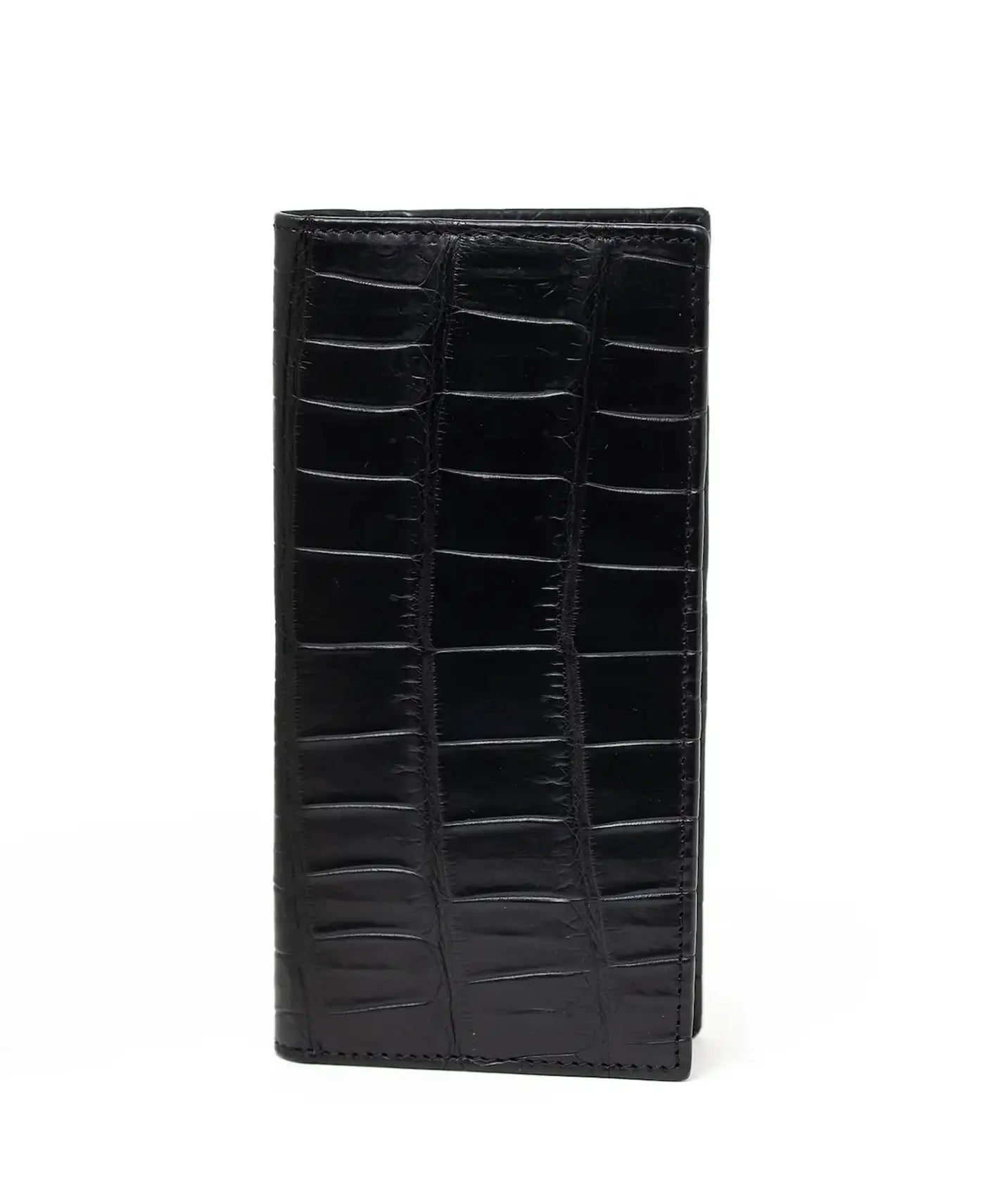 Portofel negru mare piele crocodil