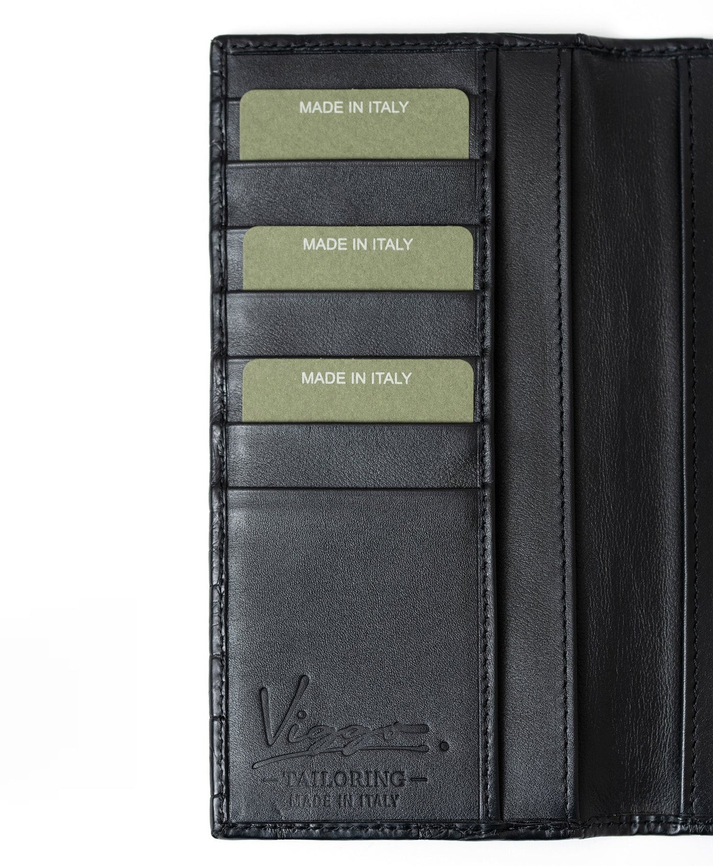 Portofel negru mare piele crocodil