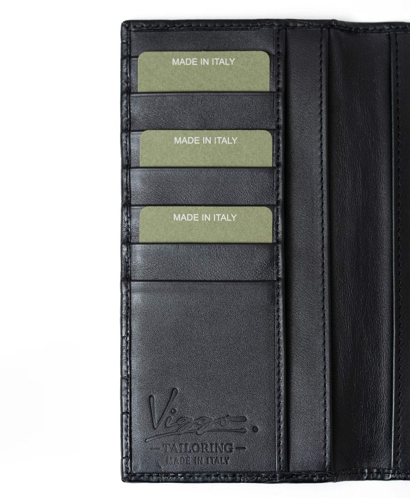 Portofel negru mare piele crocodil