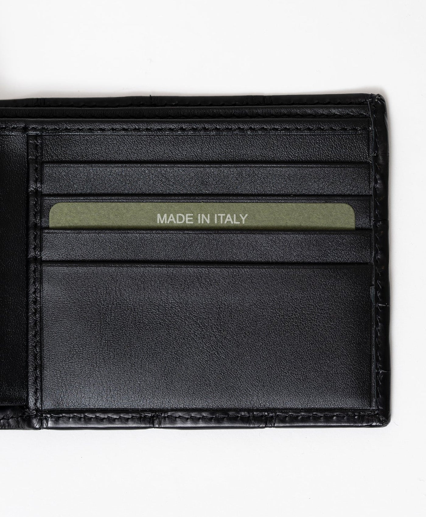 Portofel negru mic piele crocodil