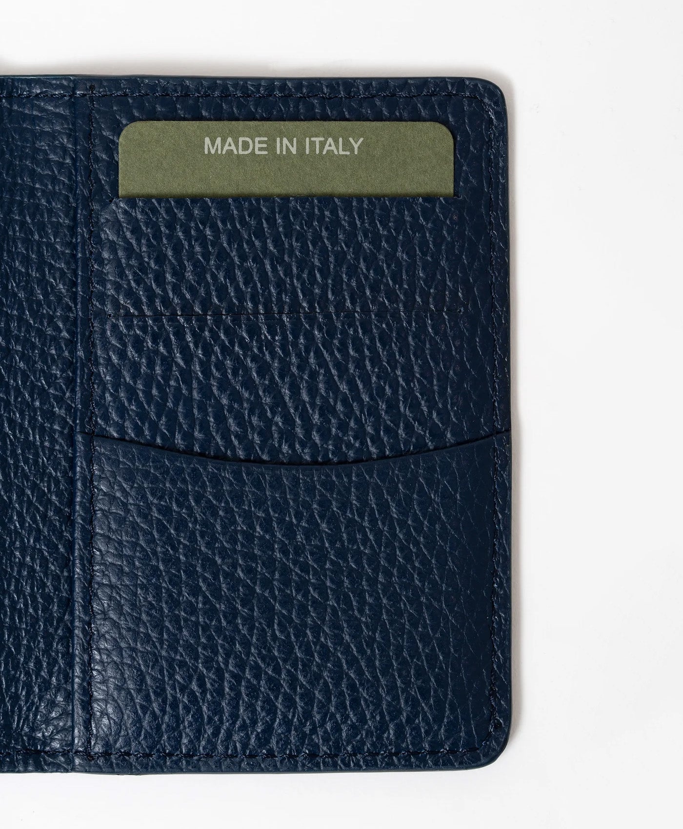 Port card bleumarin piele vitel