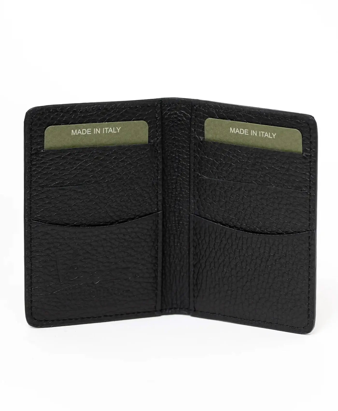 Black calfskin card holder
