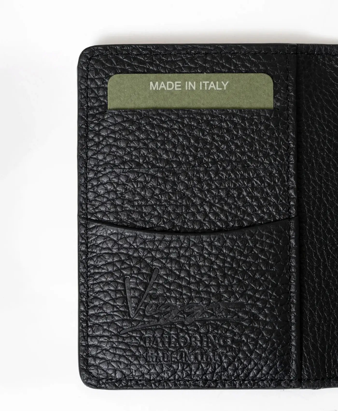 Black calfskin card holder