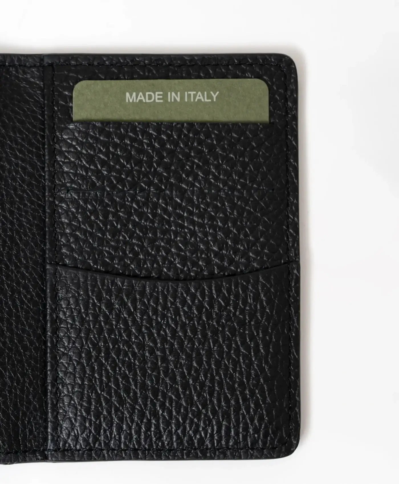 Black calfskin card holder