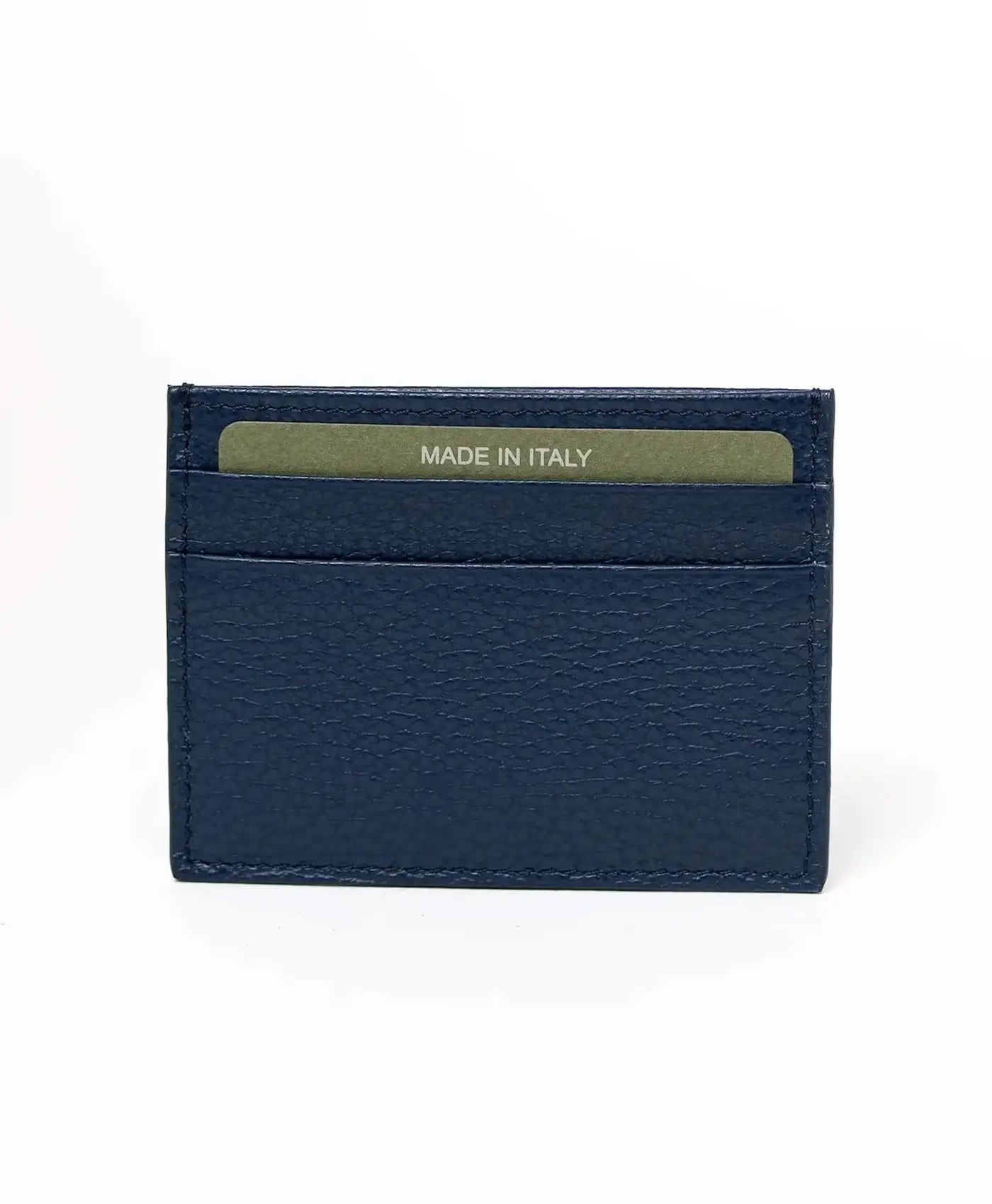 Port card clasic bleumarin piele vitel