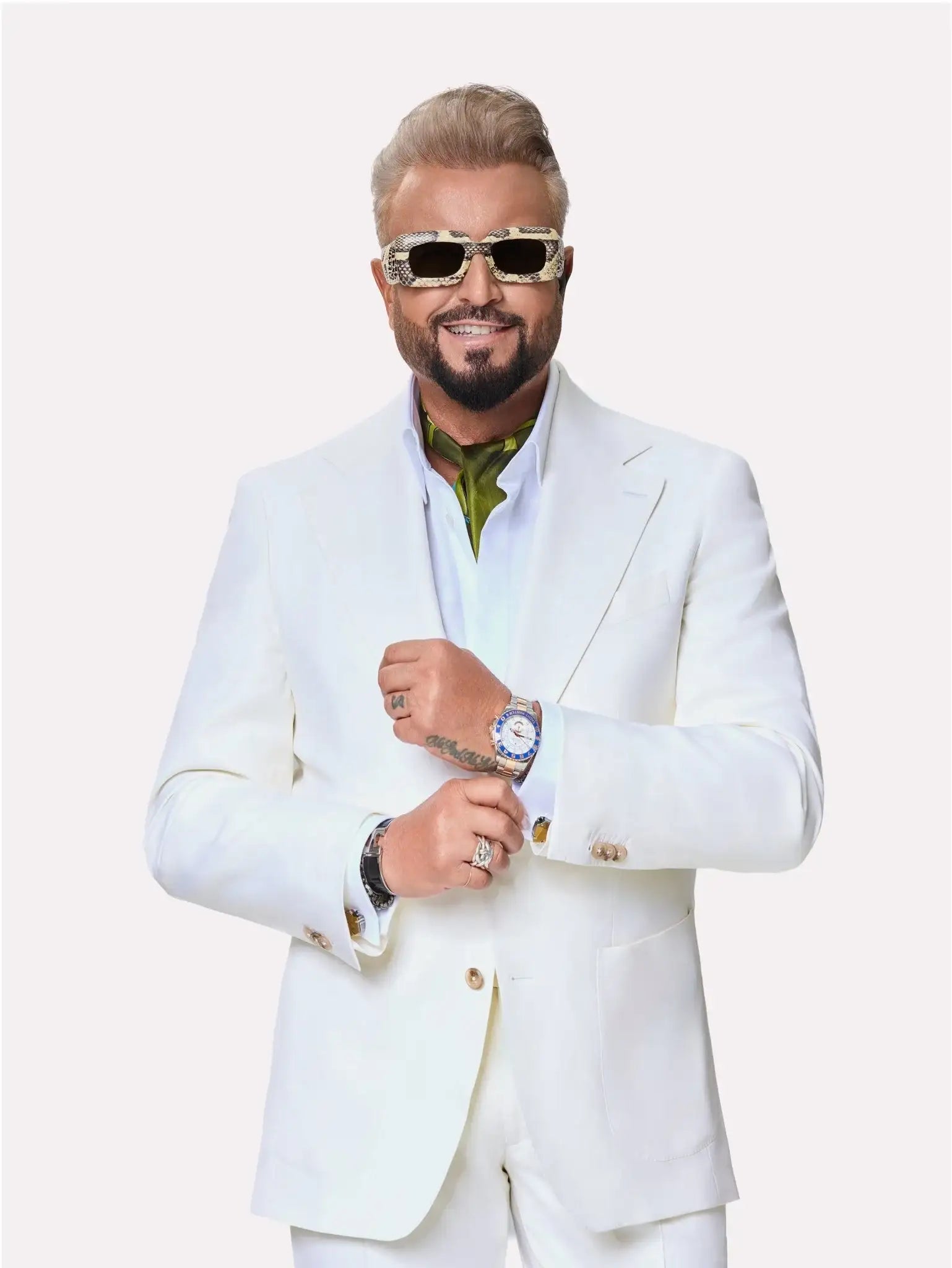 Loro Piana fabric suit, white