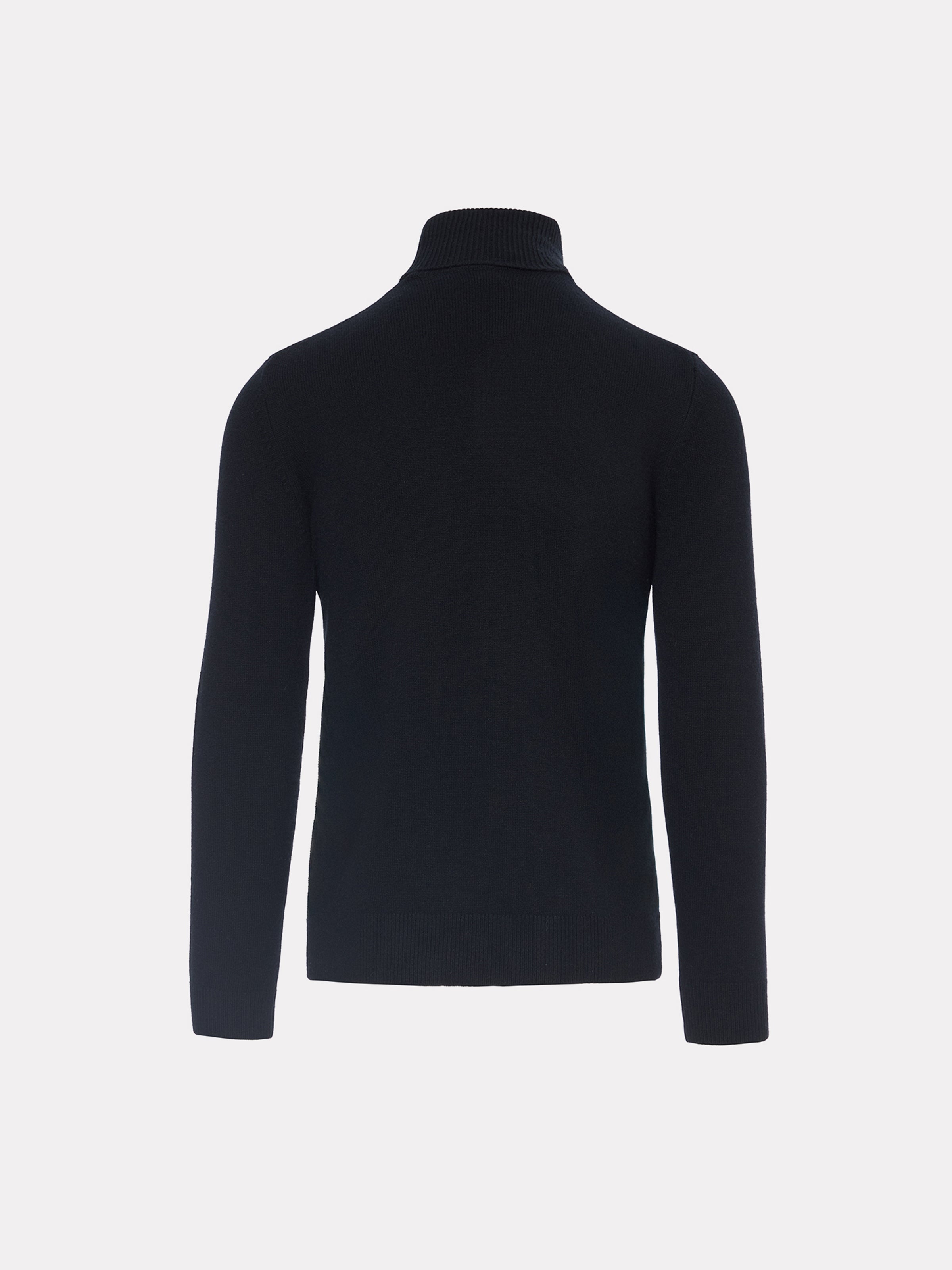 Black cashmere turtleneck sweater