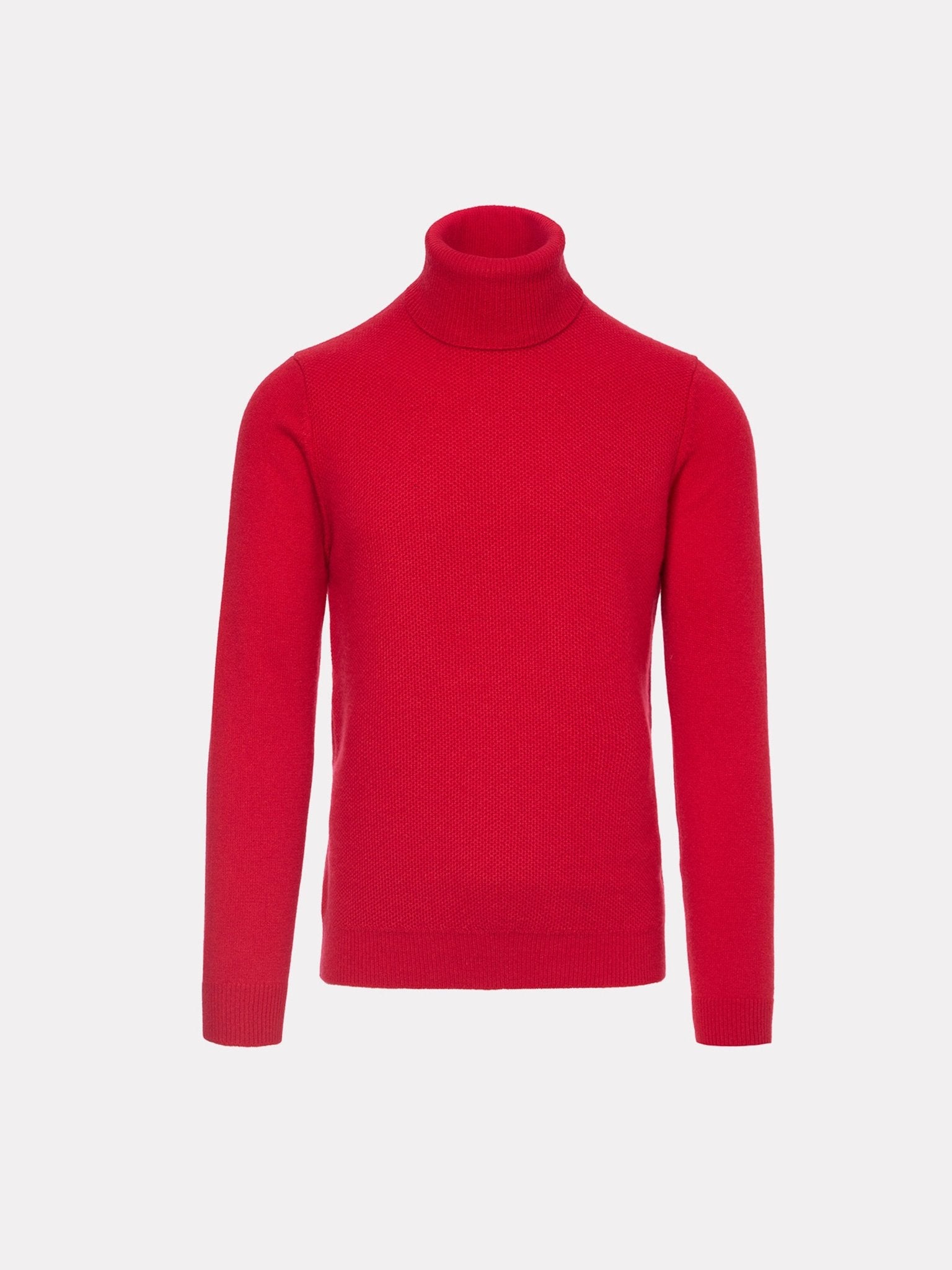 Pulover pe gat din baby casmir, rosu - Viggo