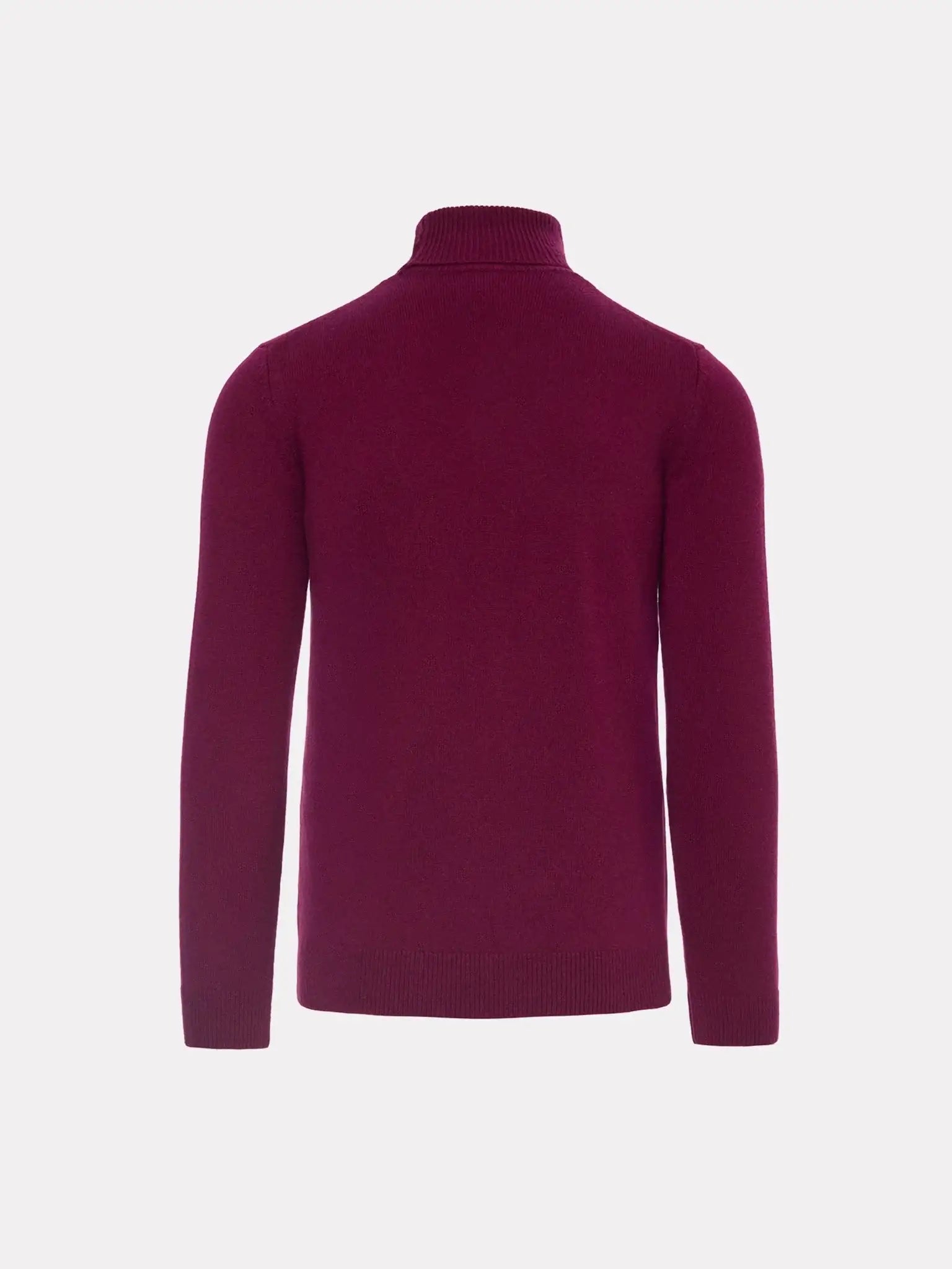 Pulover pe gat din baby casmir, bordeaux