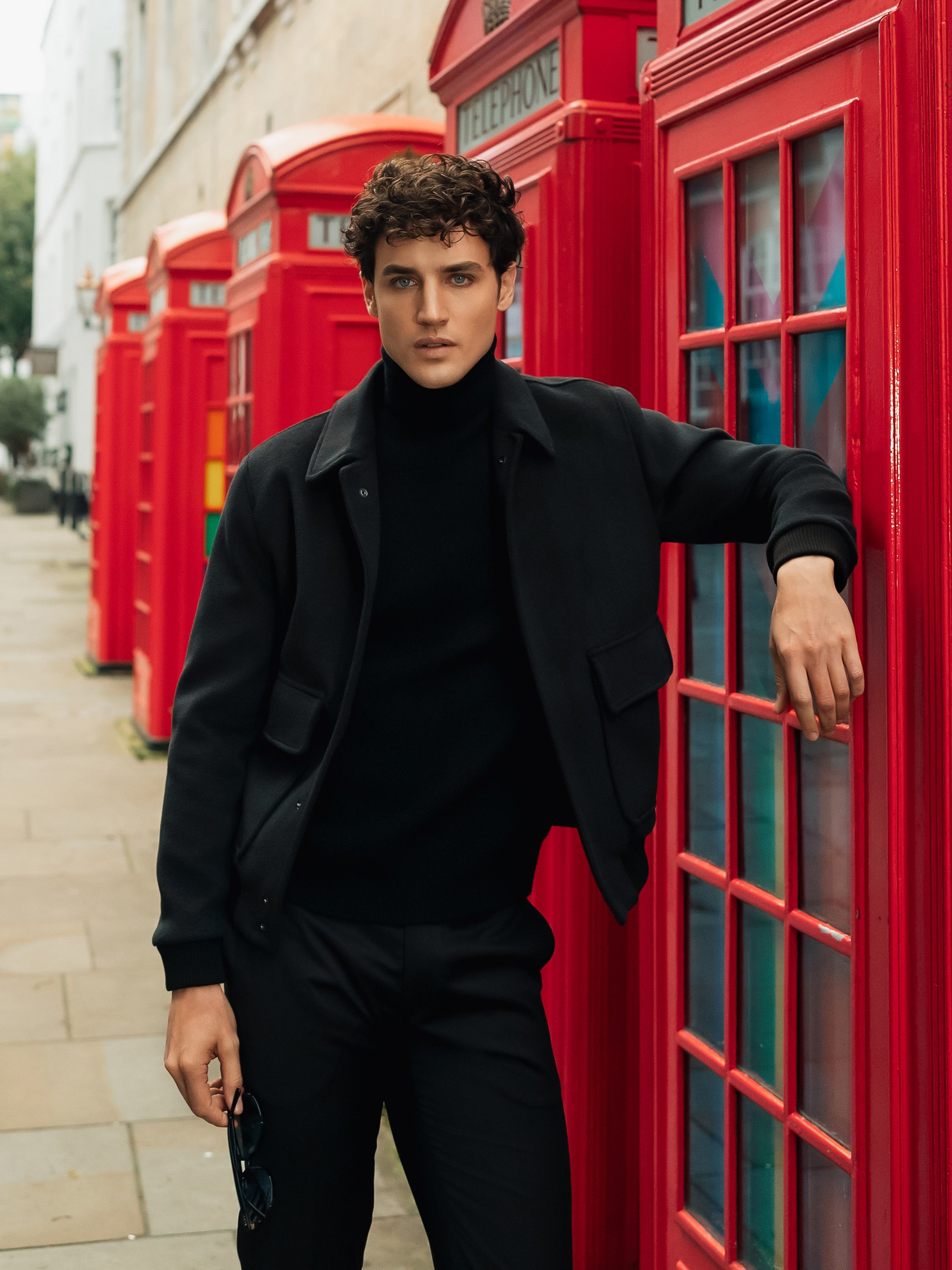 Black bomber jacket