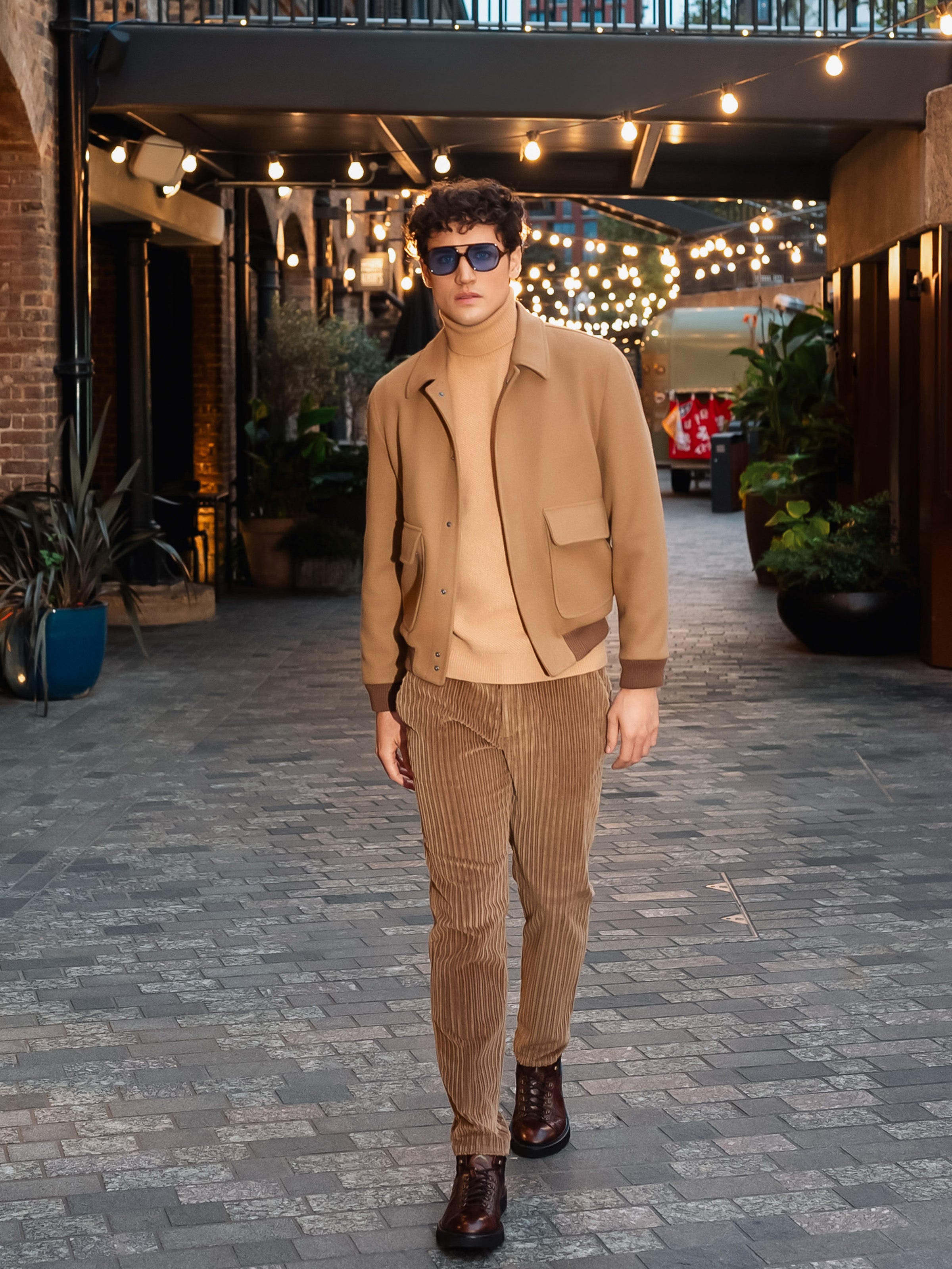 Camel bomber jacket
