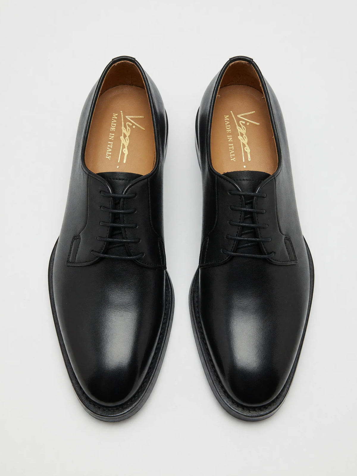 Pantofi derby negri piele vitel