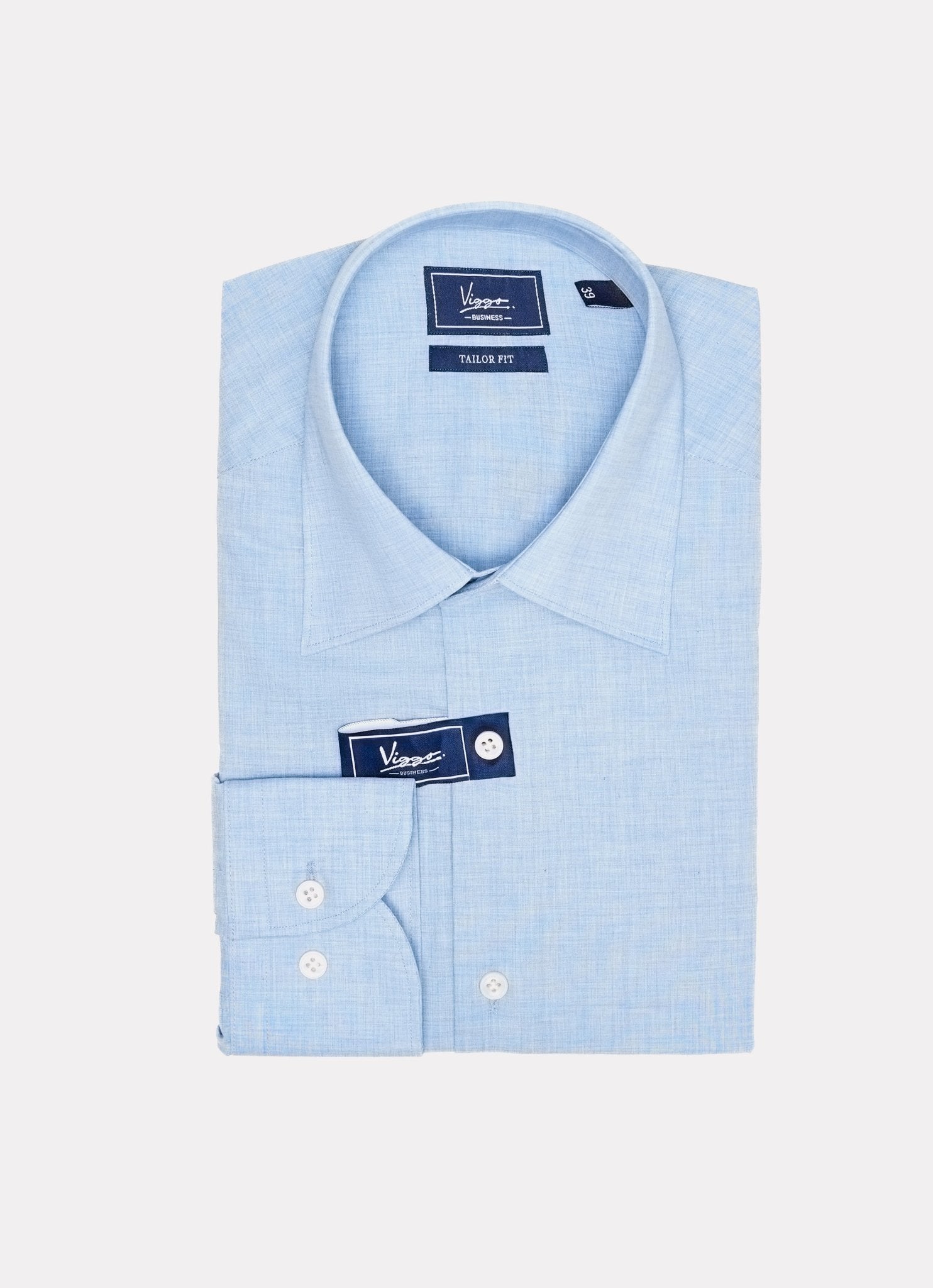 Camasa bleu, material texturat - Viggo