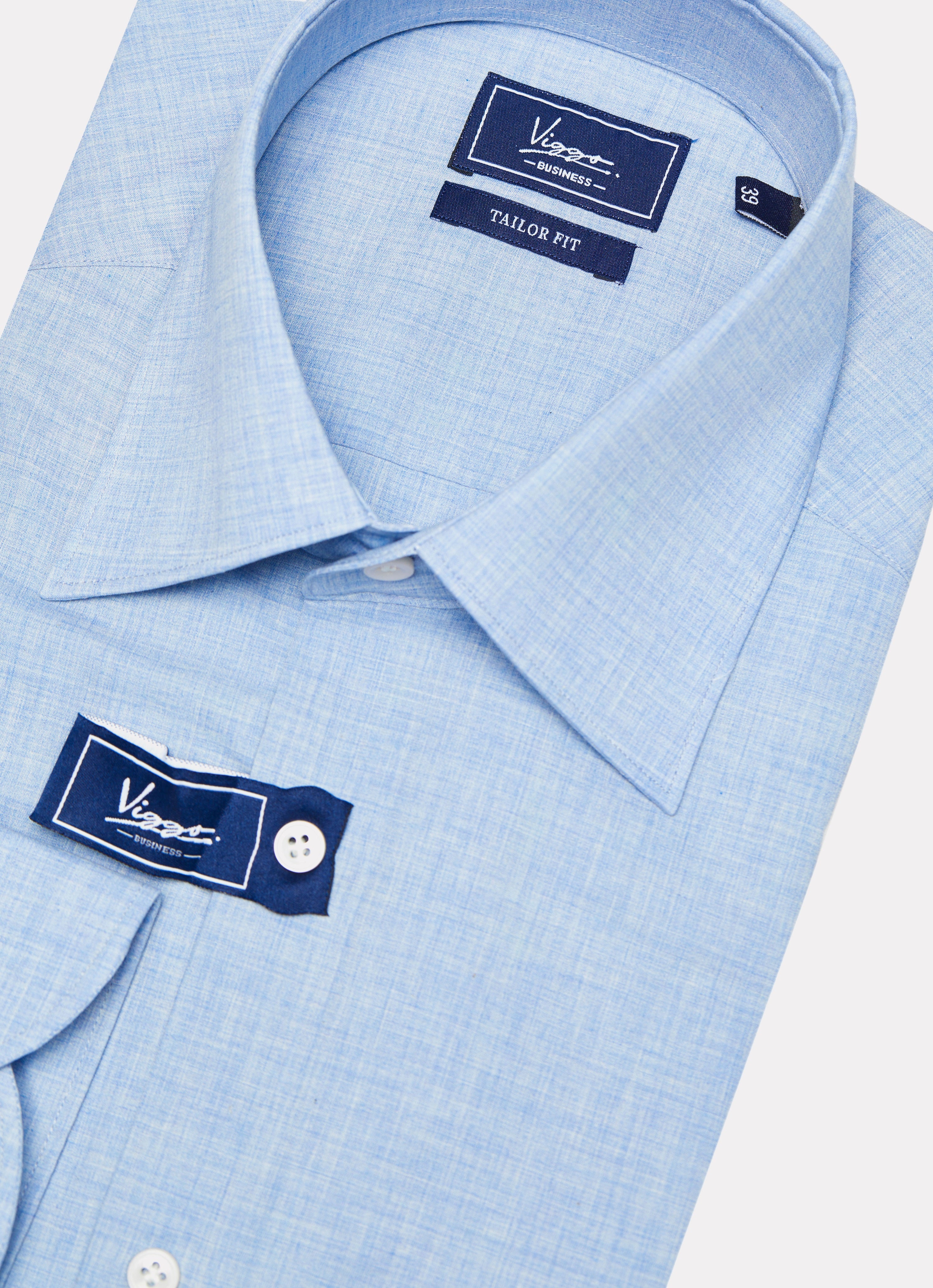 Blue shirt, textured material