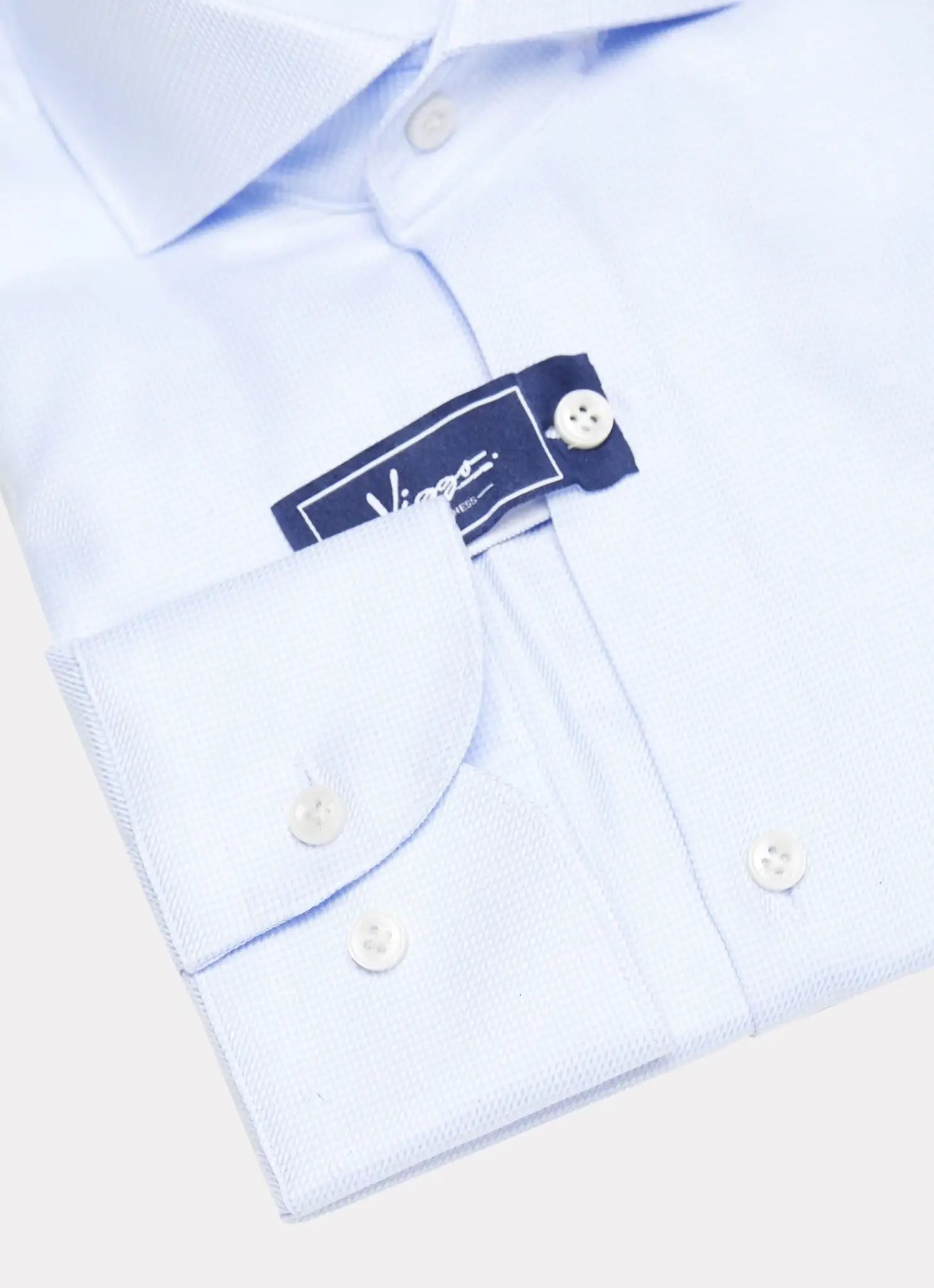 Camasa oxford bleu cu textura