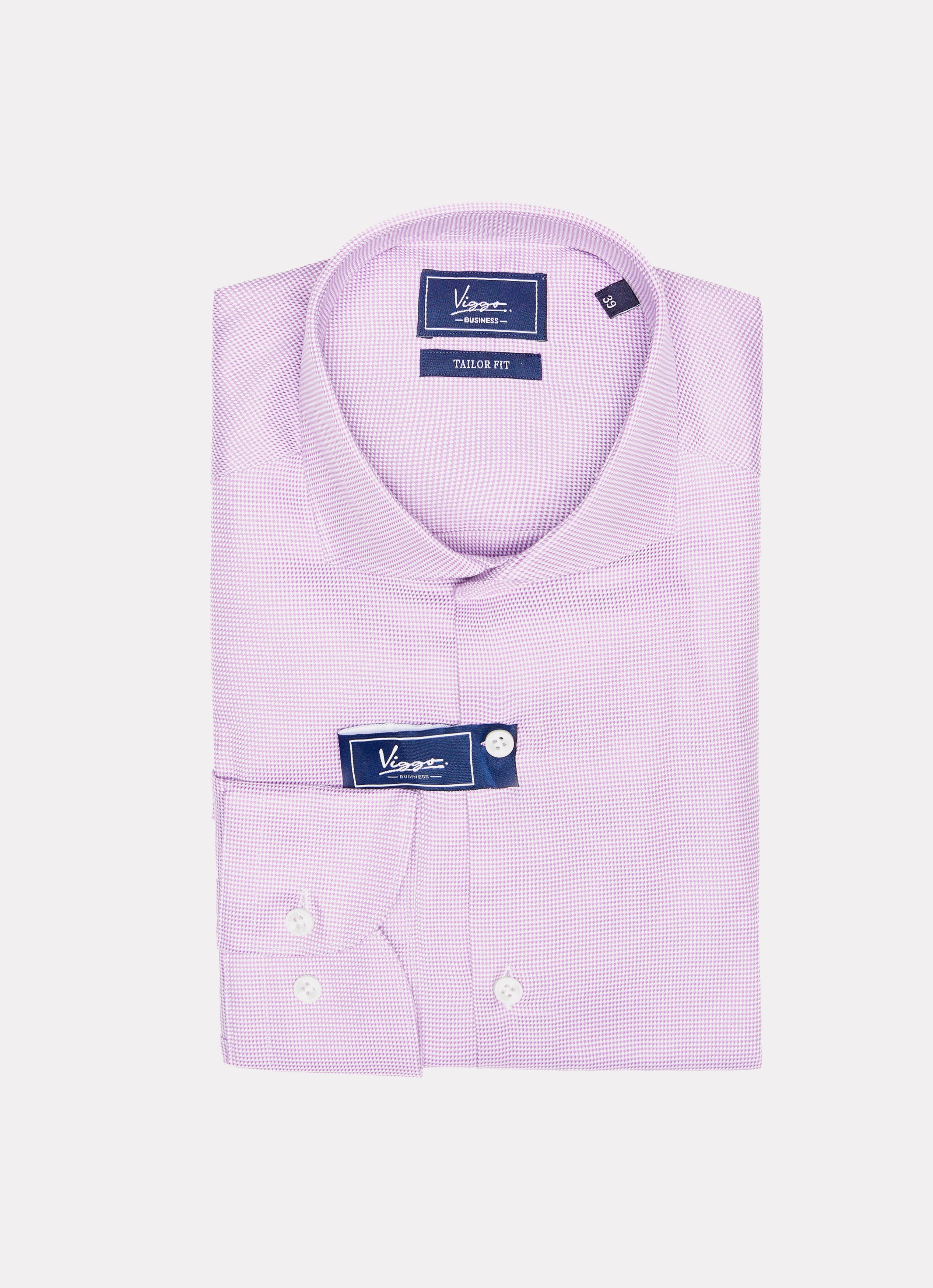 Camasa oxford lila cu textura alba