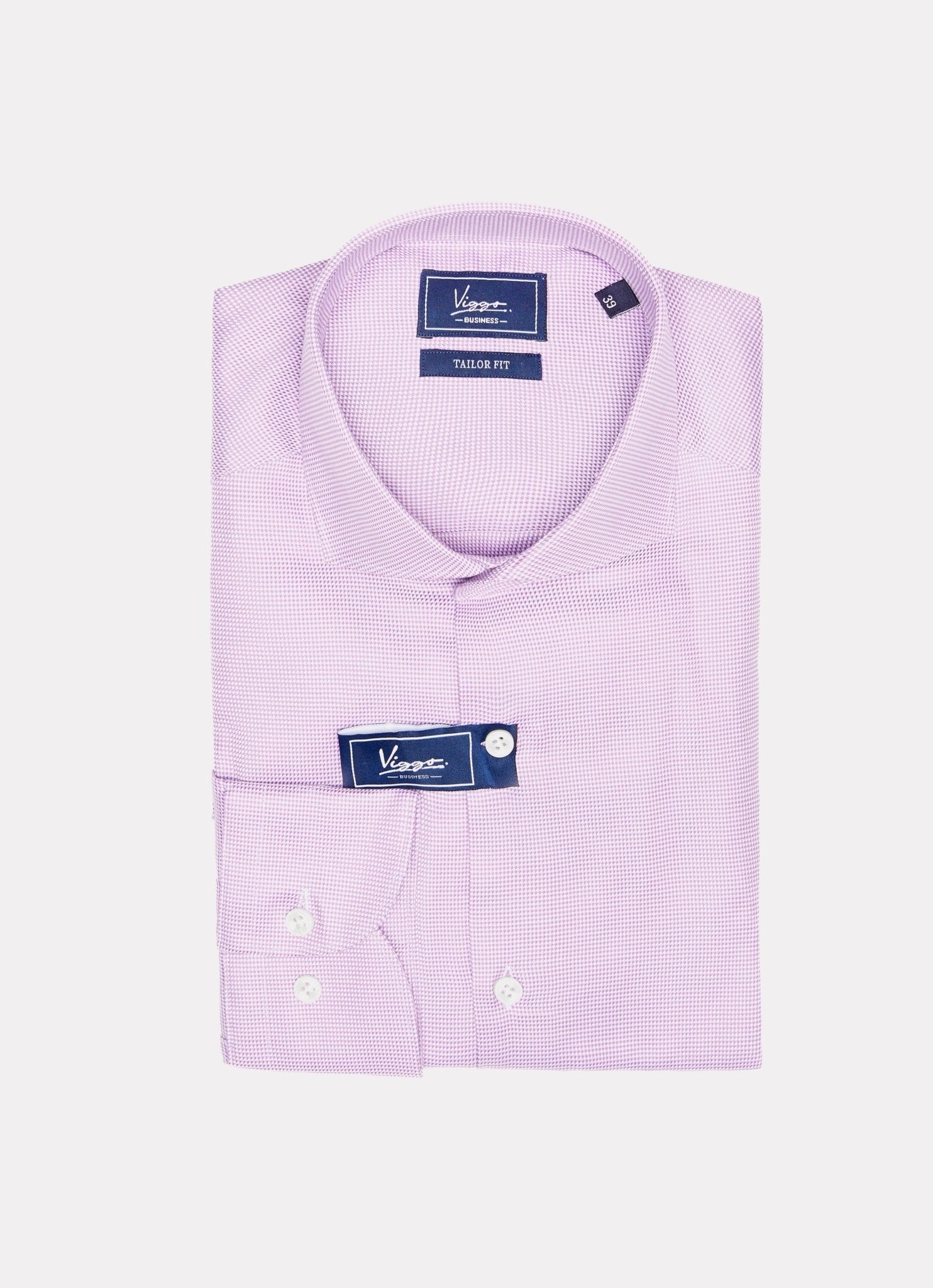 Camasa oxford lila cu textura alba - Viggo