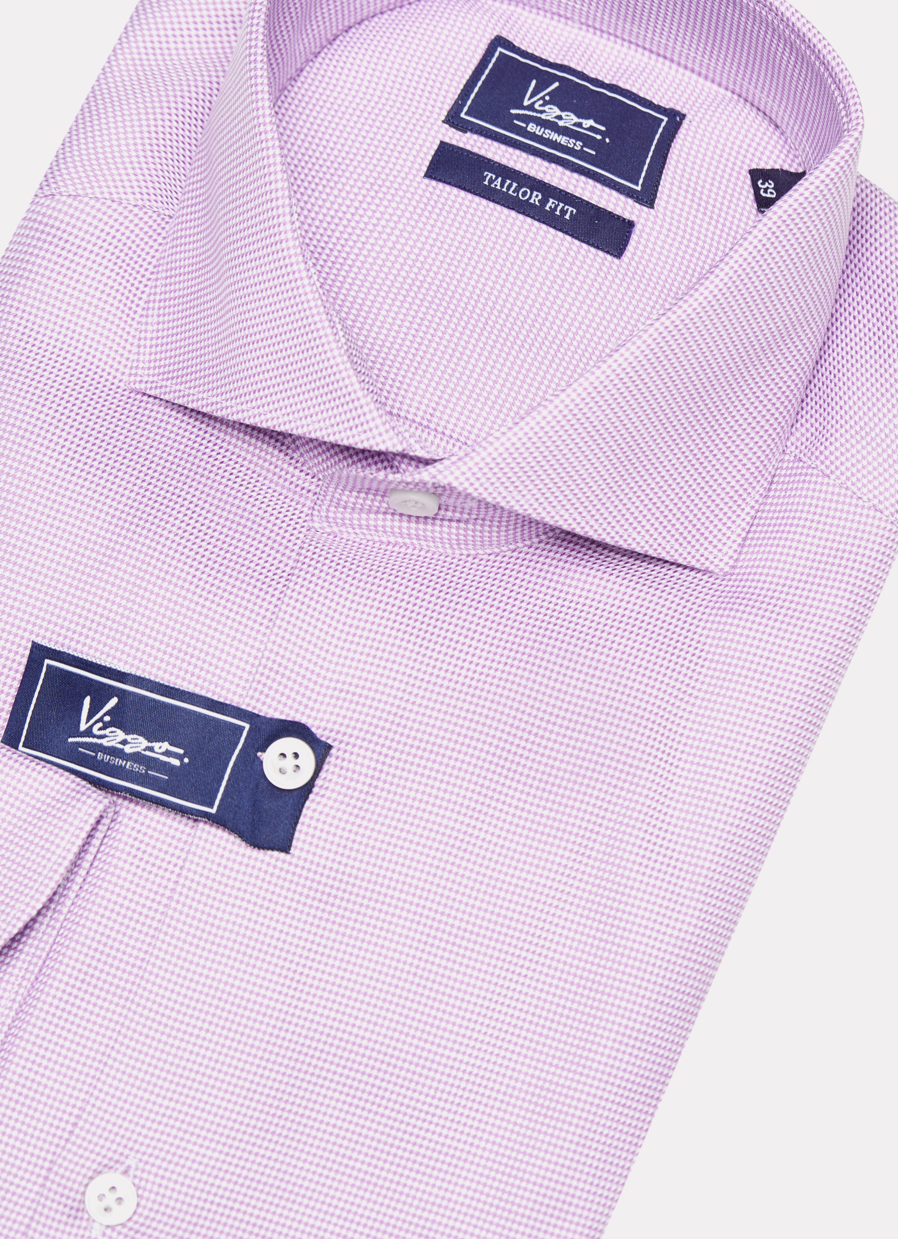 Camasa oxford lila cu textura alba