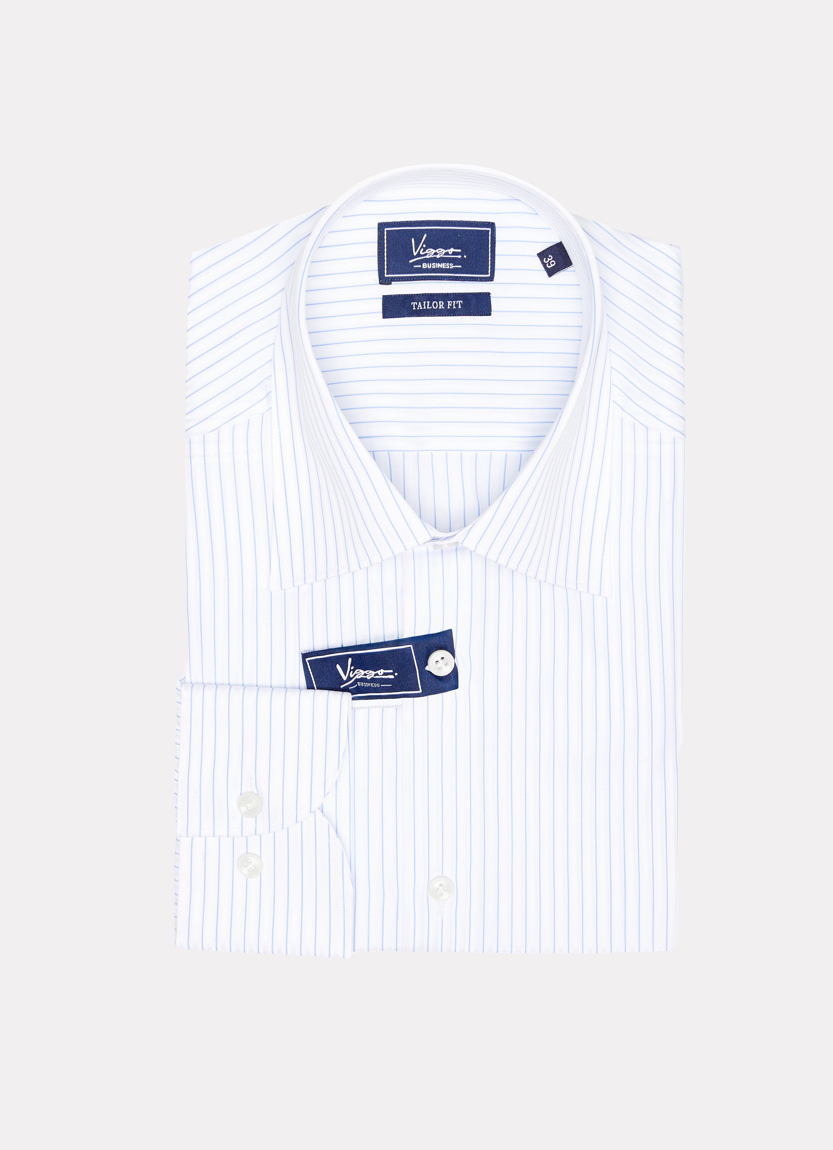 White business shirt with fine stripes