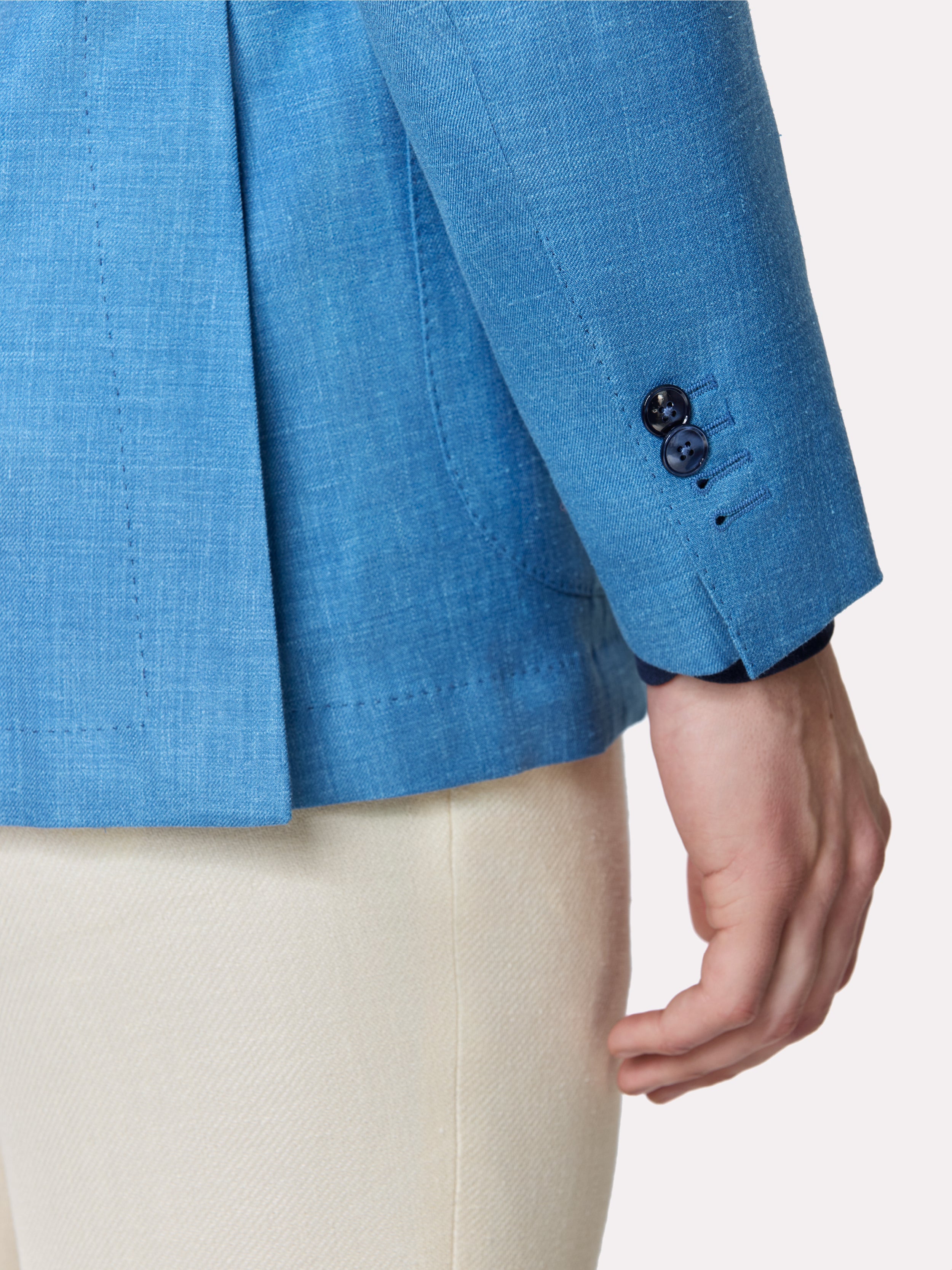 Tallia di Delfino fabric jacket, made to measure, blue