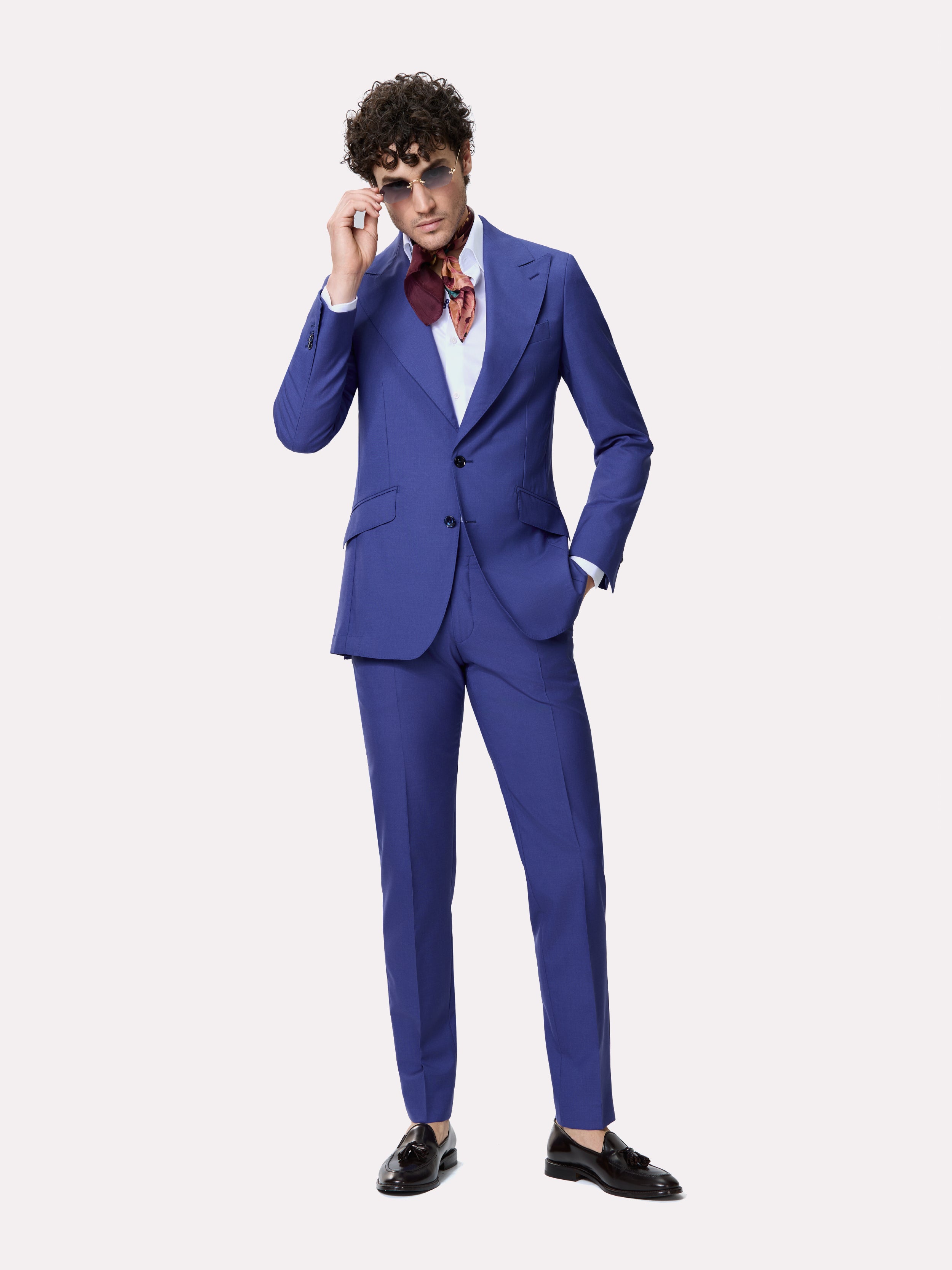 Costum tesatura Vitale Barberis, made to measure, albastru indigo