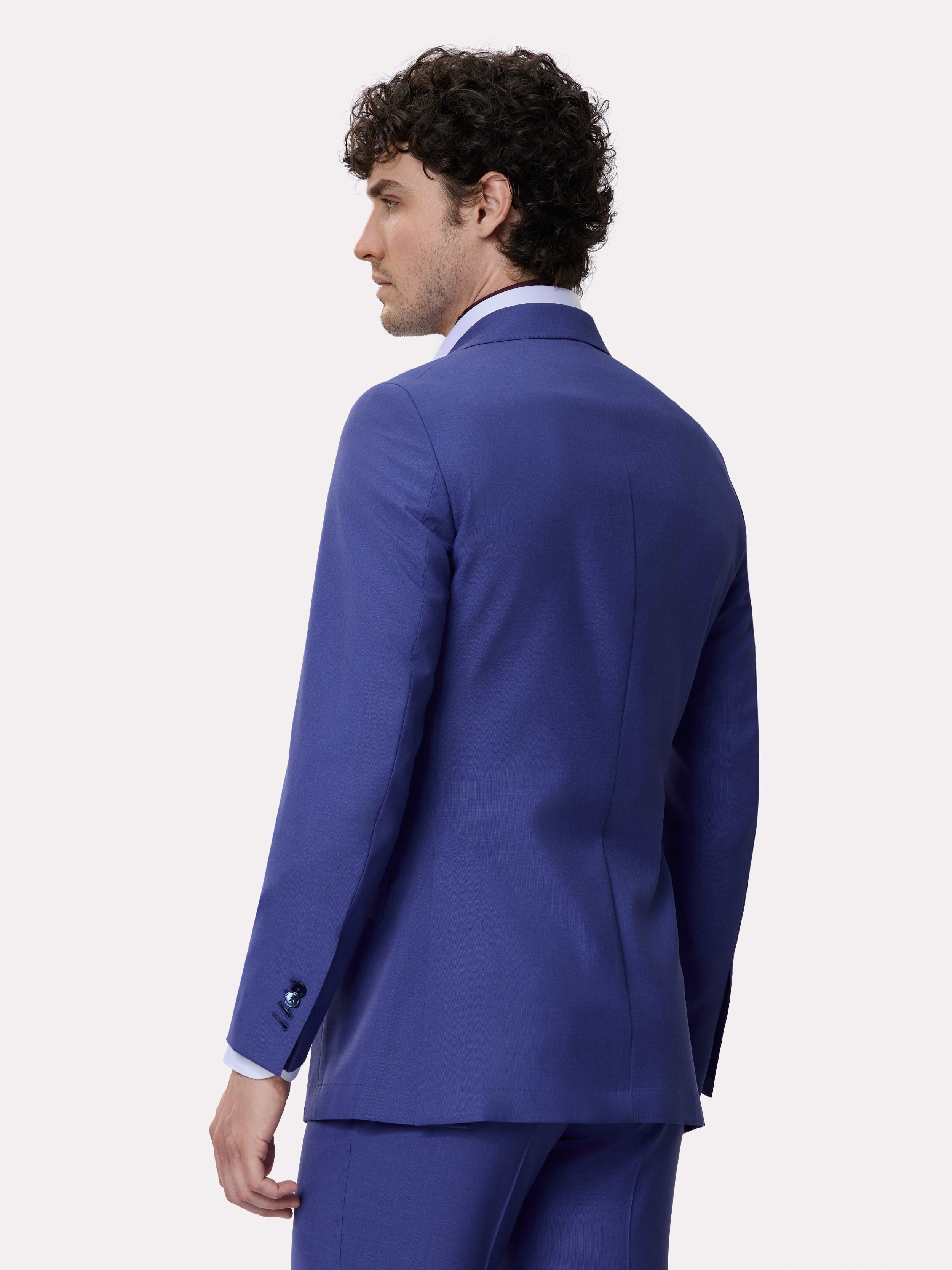 Costum tesatura Vitale Barberis, made to measure, albastru indigo