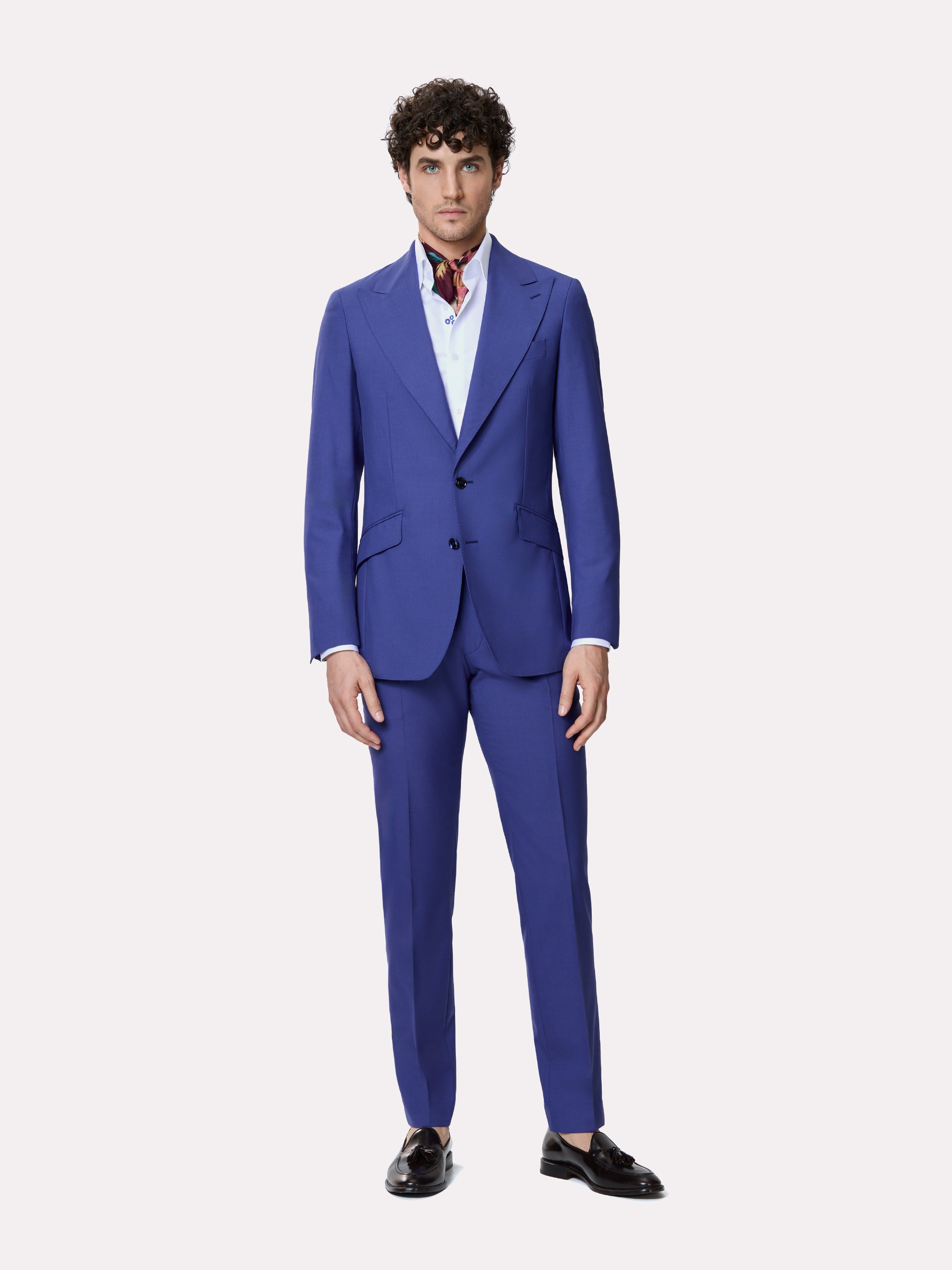 Costum tesatura Vitale Barberis, made to measure, albastru indigo