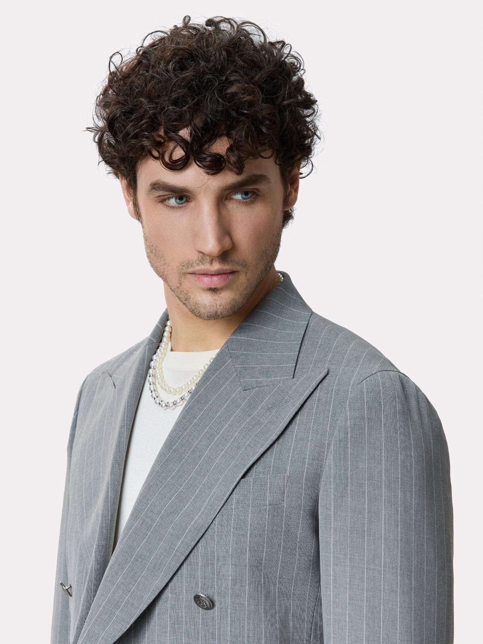 Costum tesatura Tallia di Delfino, made to measure, gri cu dungi - Viggo