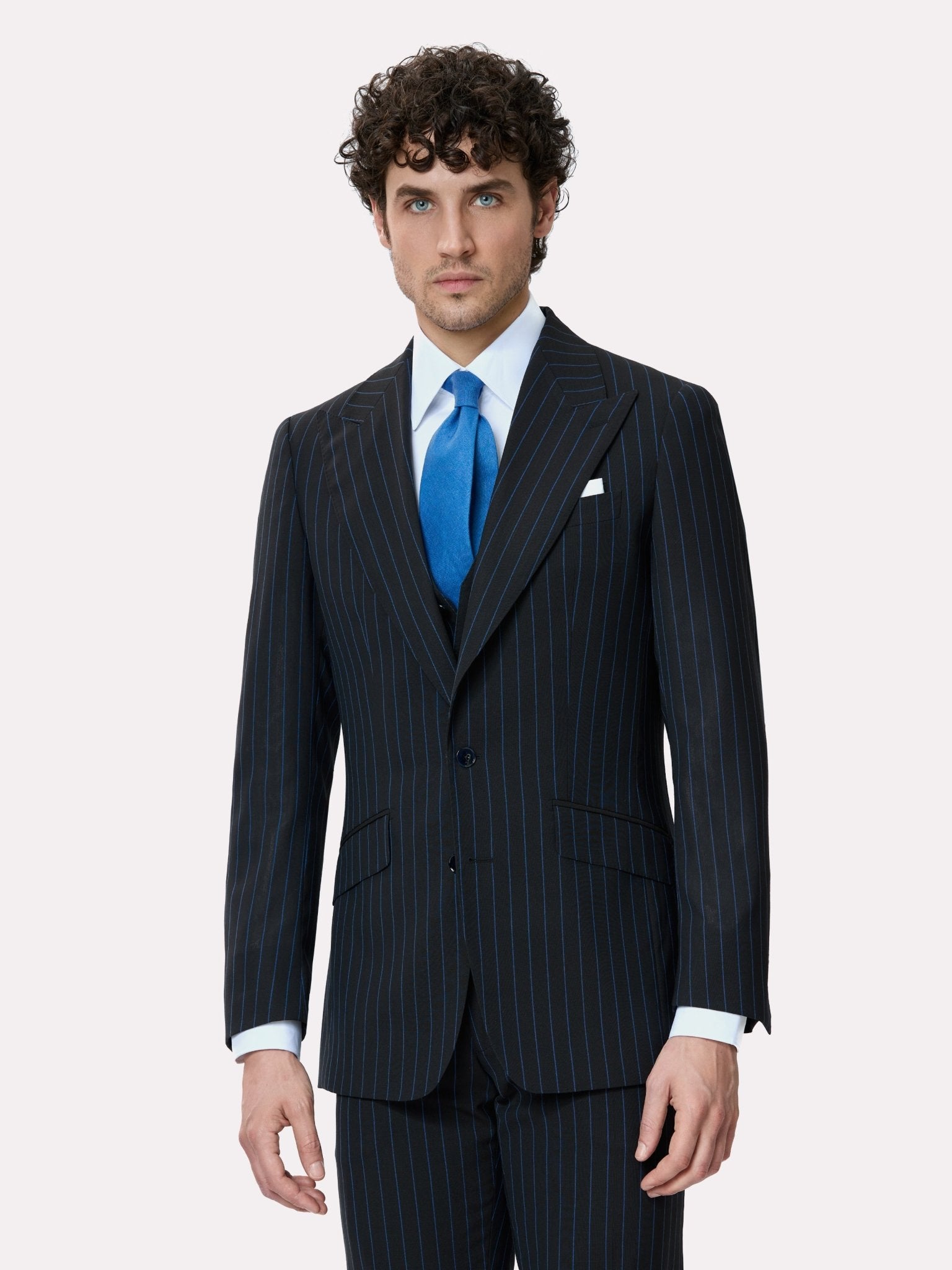 Costum tesatura Tallia di Delfino, made to measure, maro cu dungi - Viggo