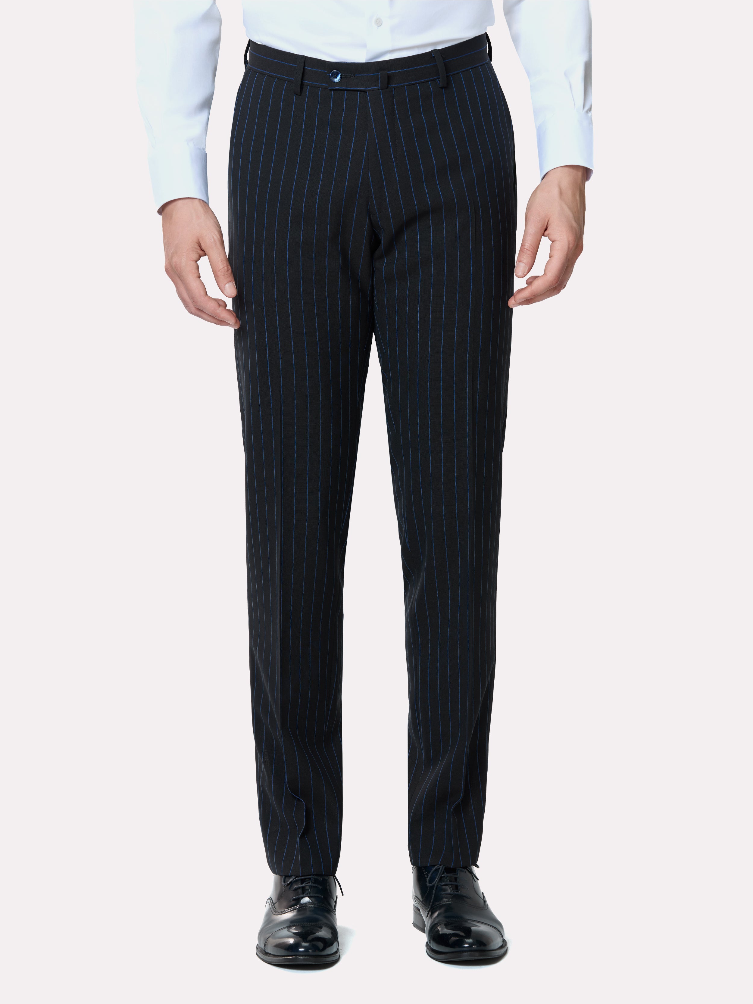 Tallia di Delfino fabric suit, made to measure, brown with stripes