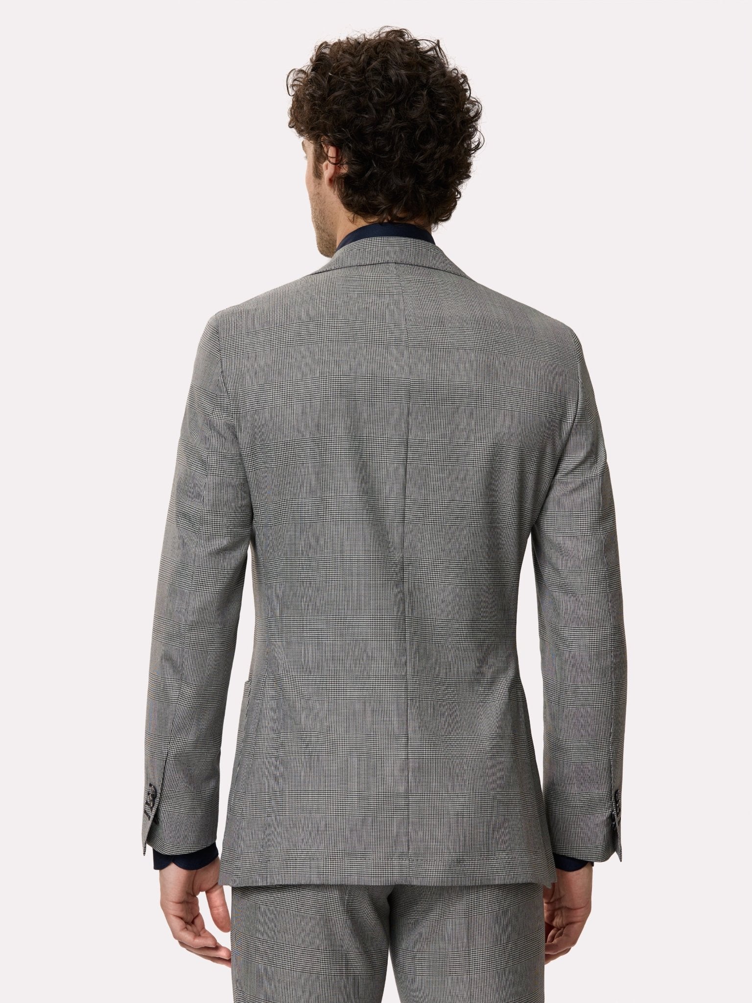 Costum tesatura Tallia di Delfino, made to measure, gri in carouri - Viggo