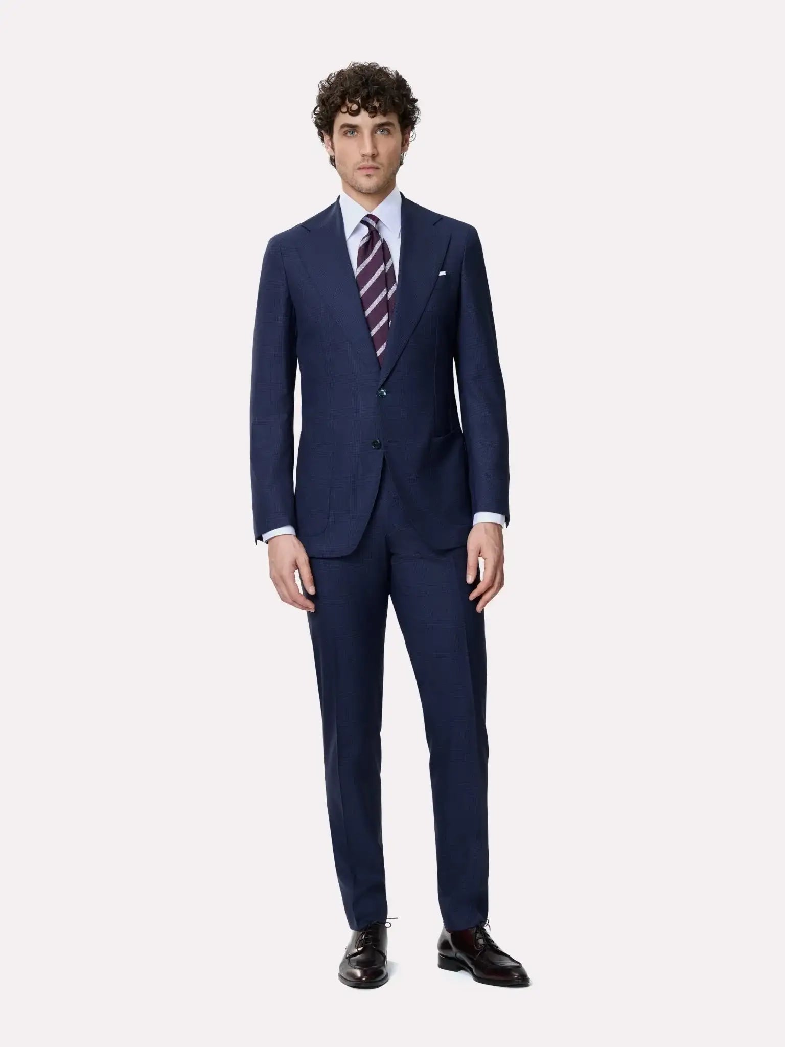 COSTUM tesatura FRATELLI TALLIA DI DELFINO navy in carouri